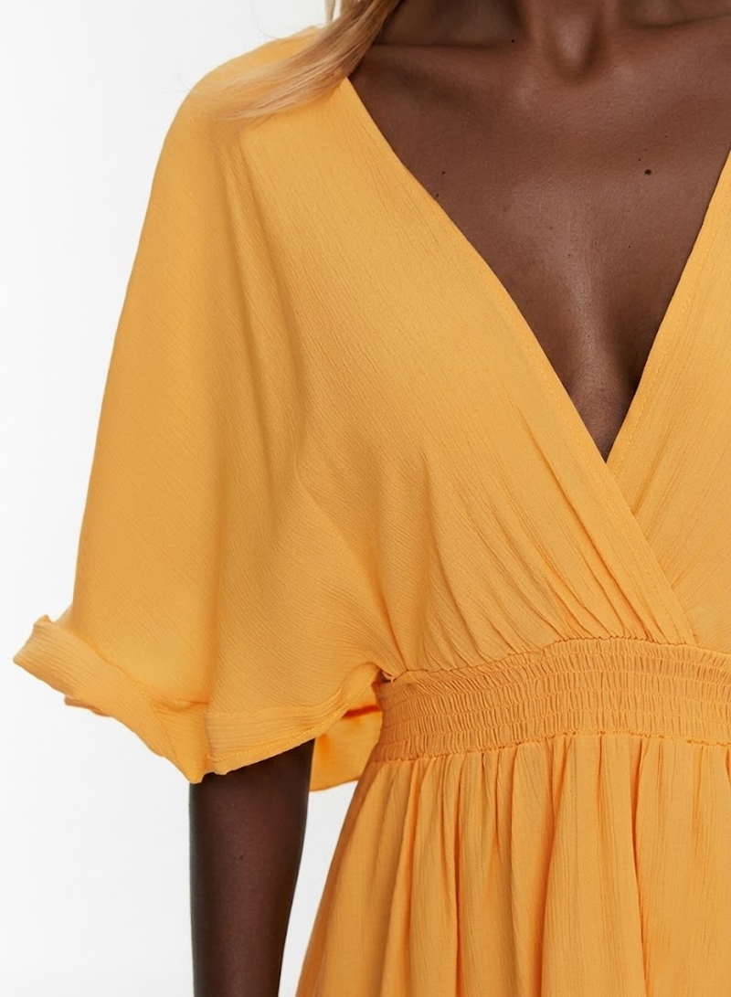 Yellow Ruffle Beach Dress 3