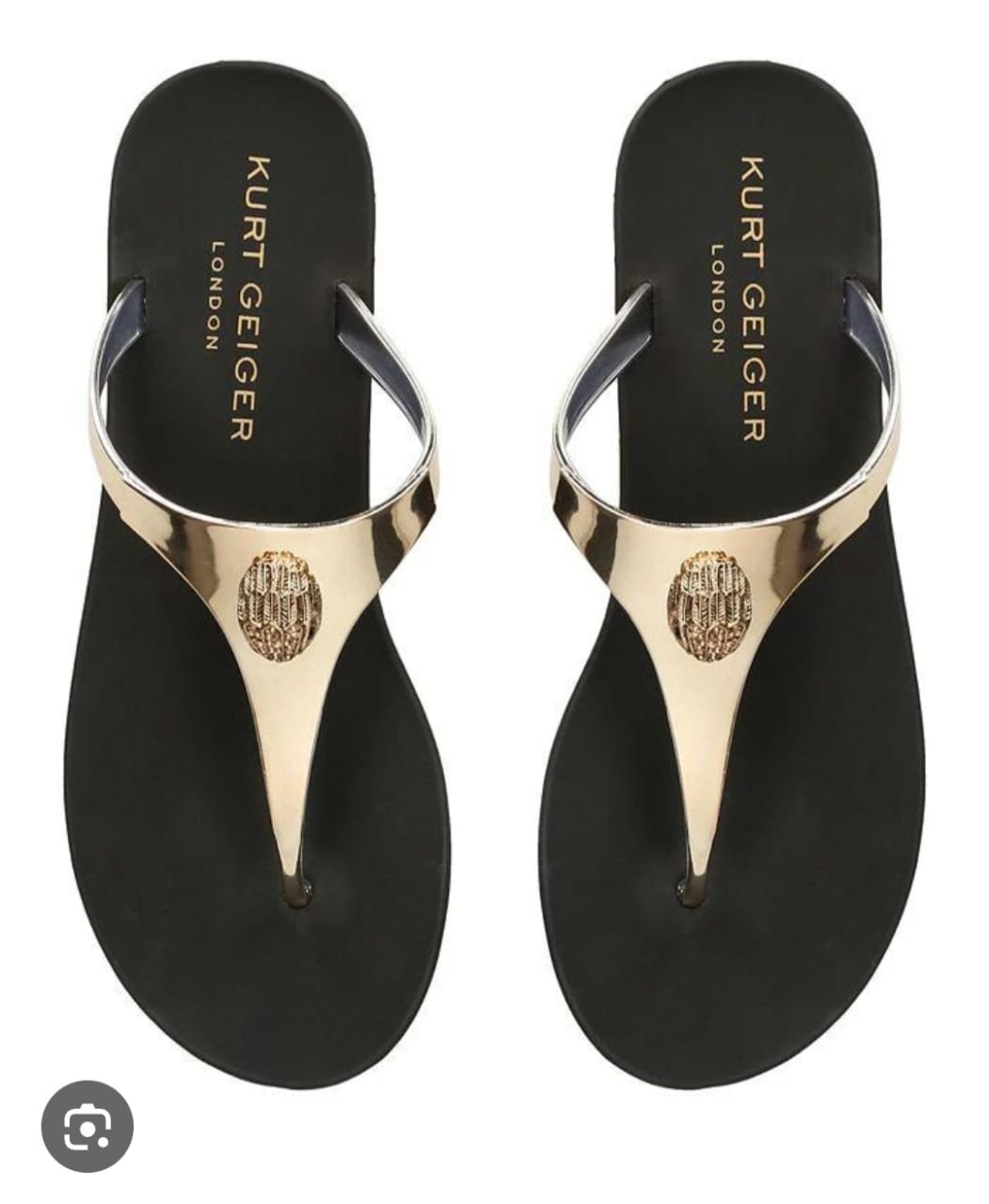 Women's Metallic Gold Toe Post Flip Flops