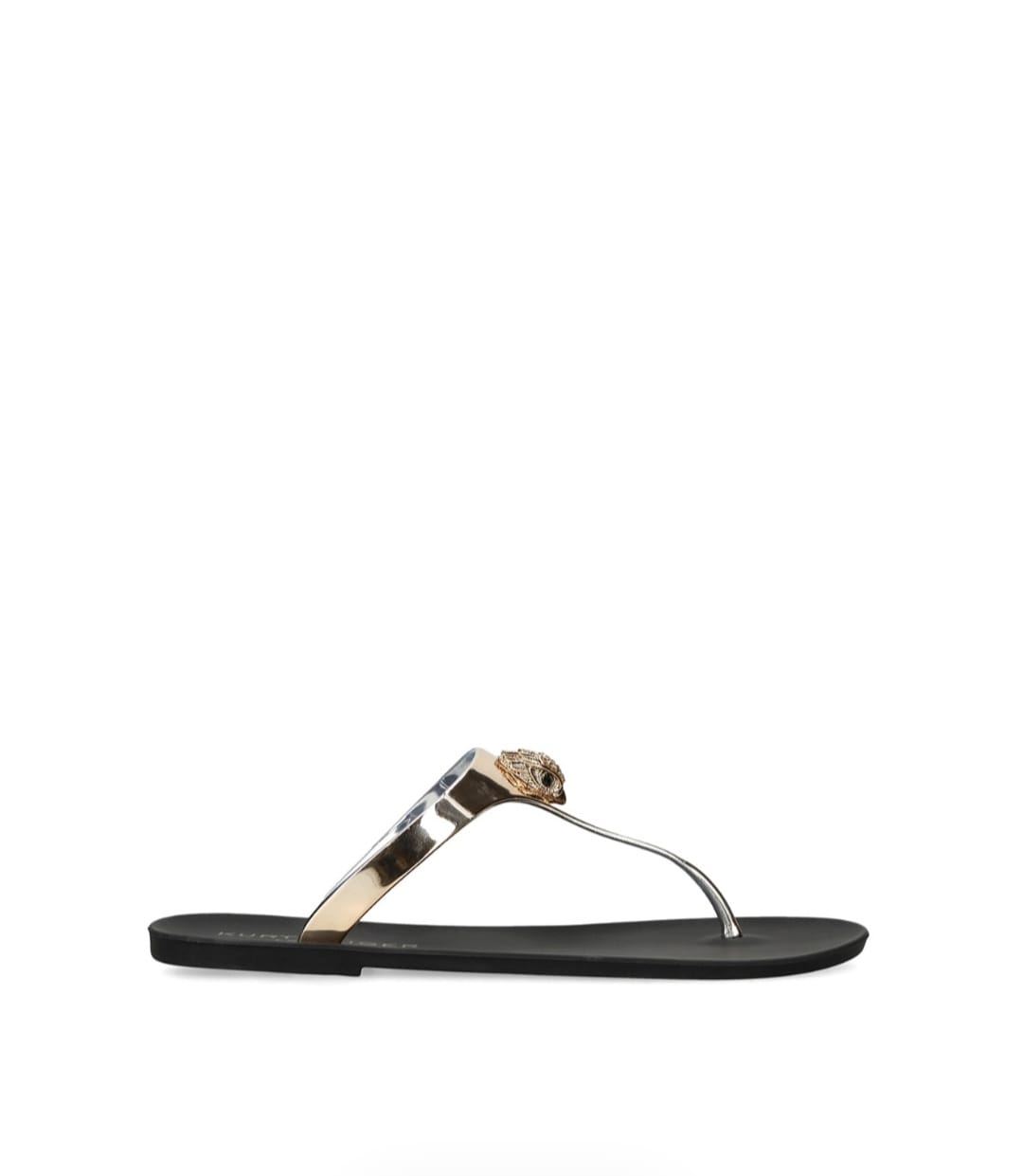 Women's Metallic Gold Toe Post Flip Flops 2