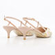 Dune  Beige Floral Embellished Slingbacks