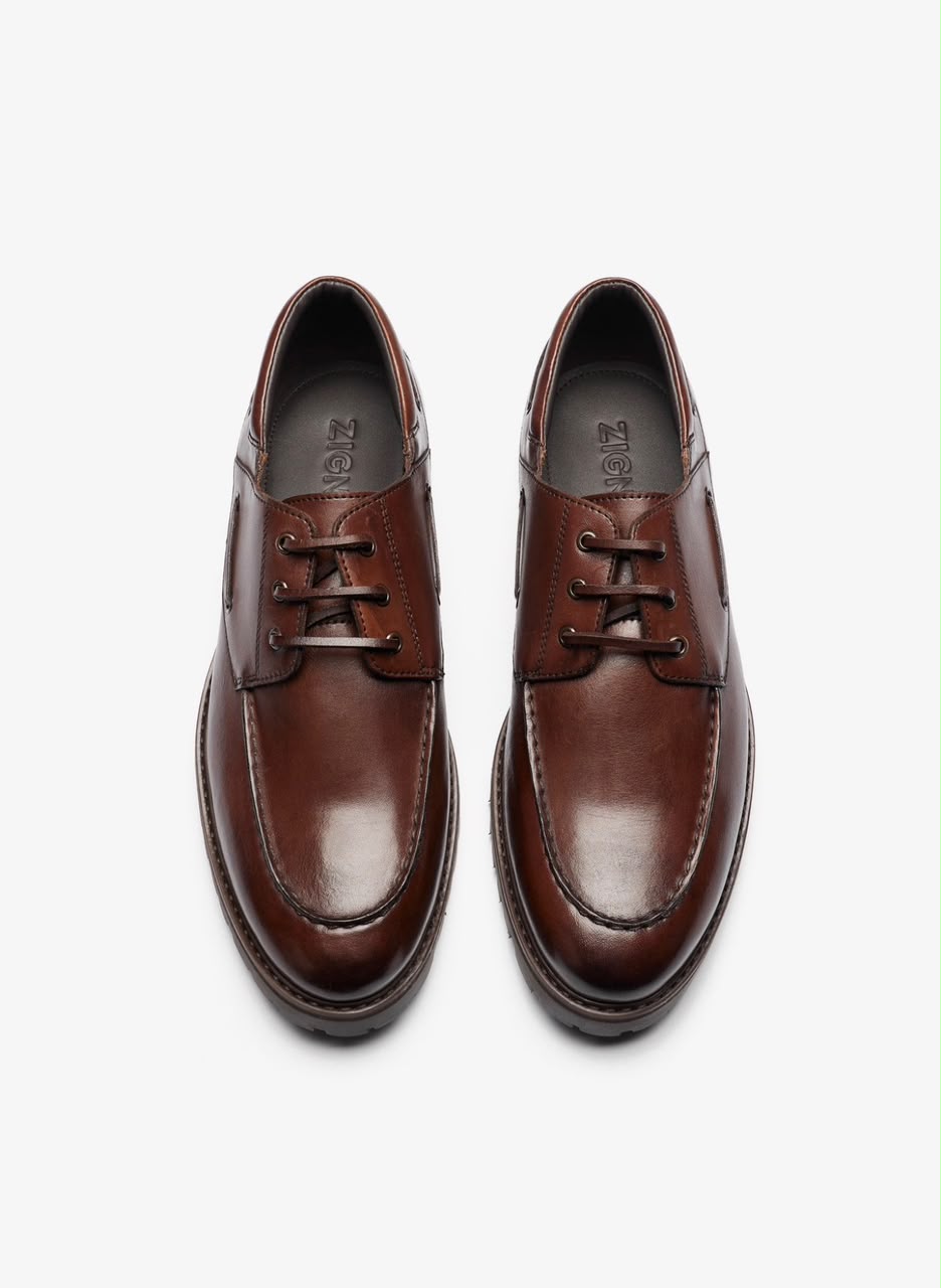 Men's Premium Brown Leather Derby Shoes 2
