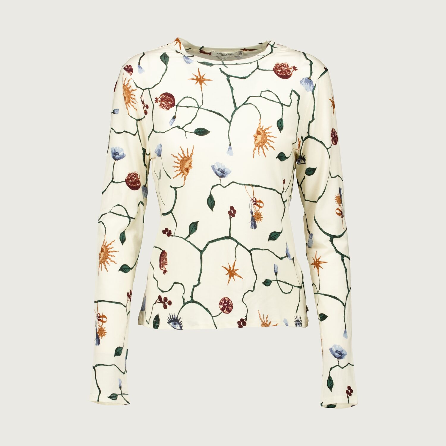 Cream Floral Patterned Top