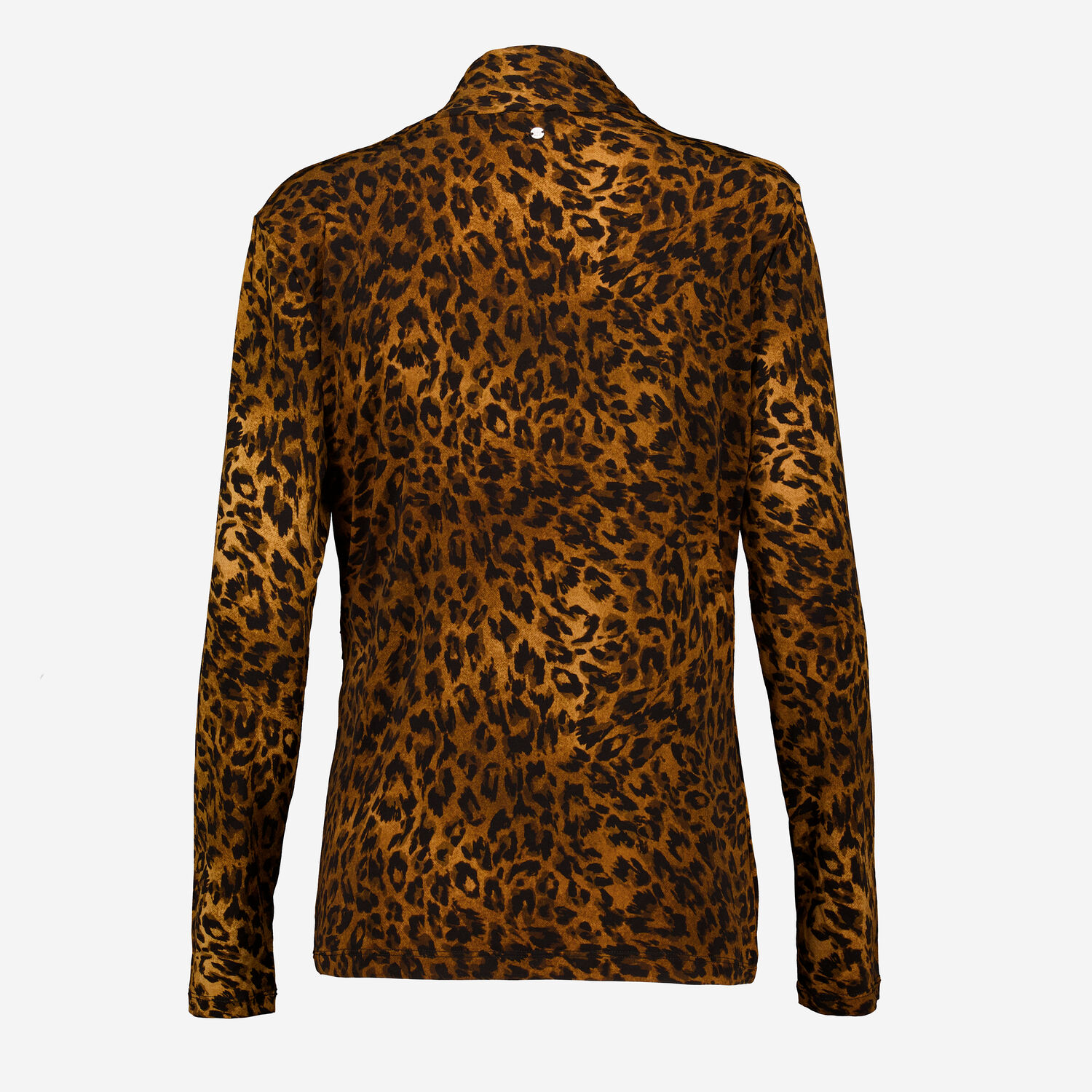 Black & Brown Animal Patterned Draped Top 2