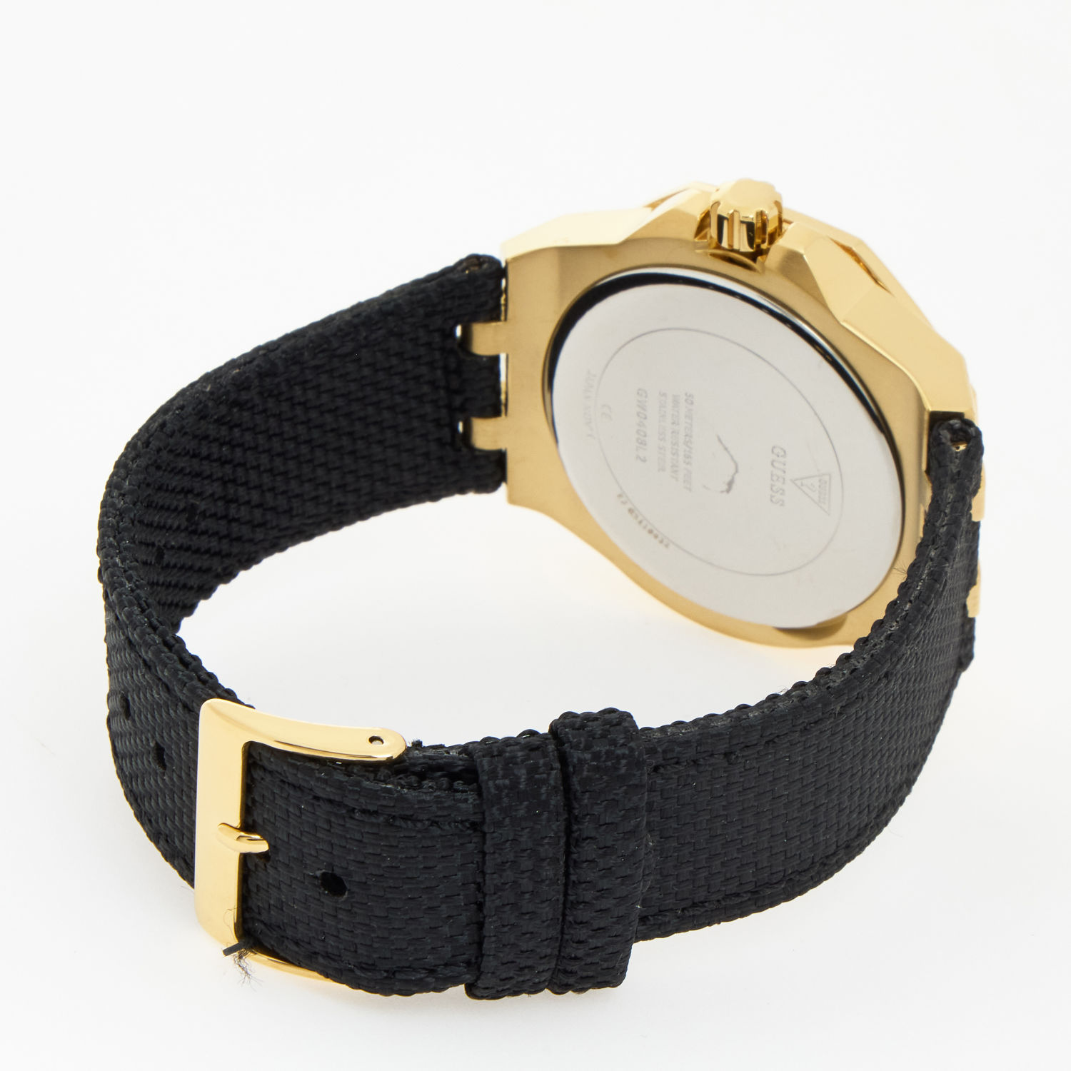 Black & Gold Tone Embellished Analogue Watch 2