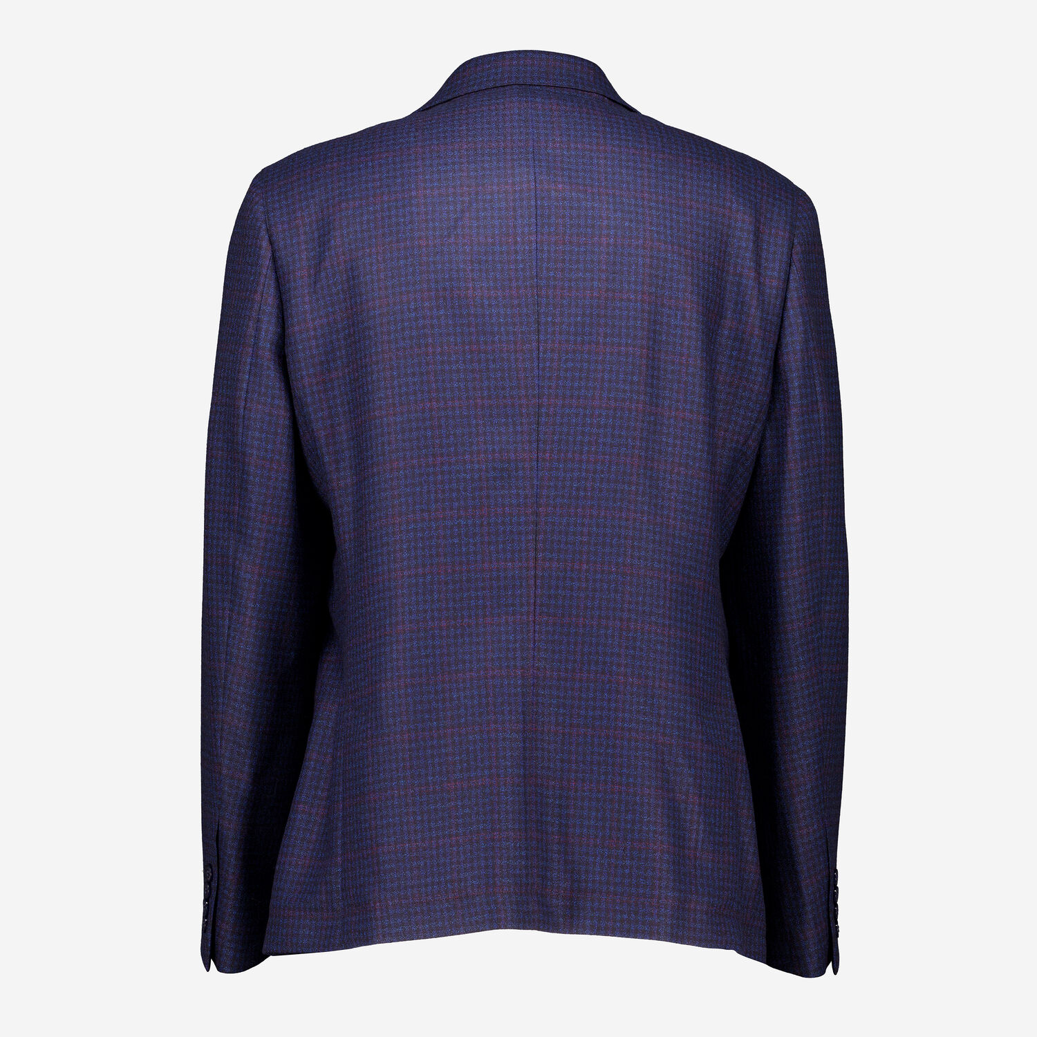 Navy Check Wool Tailored Two Piece Suit 2