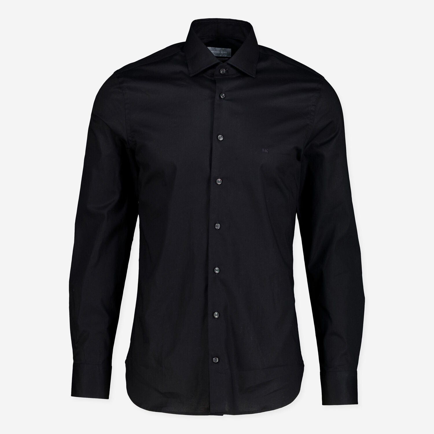 Black Poplin Stretch Slim Formal Shirt 2