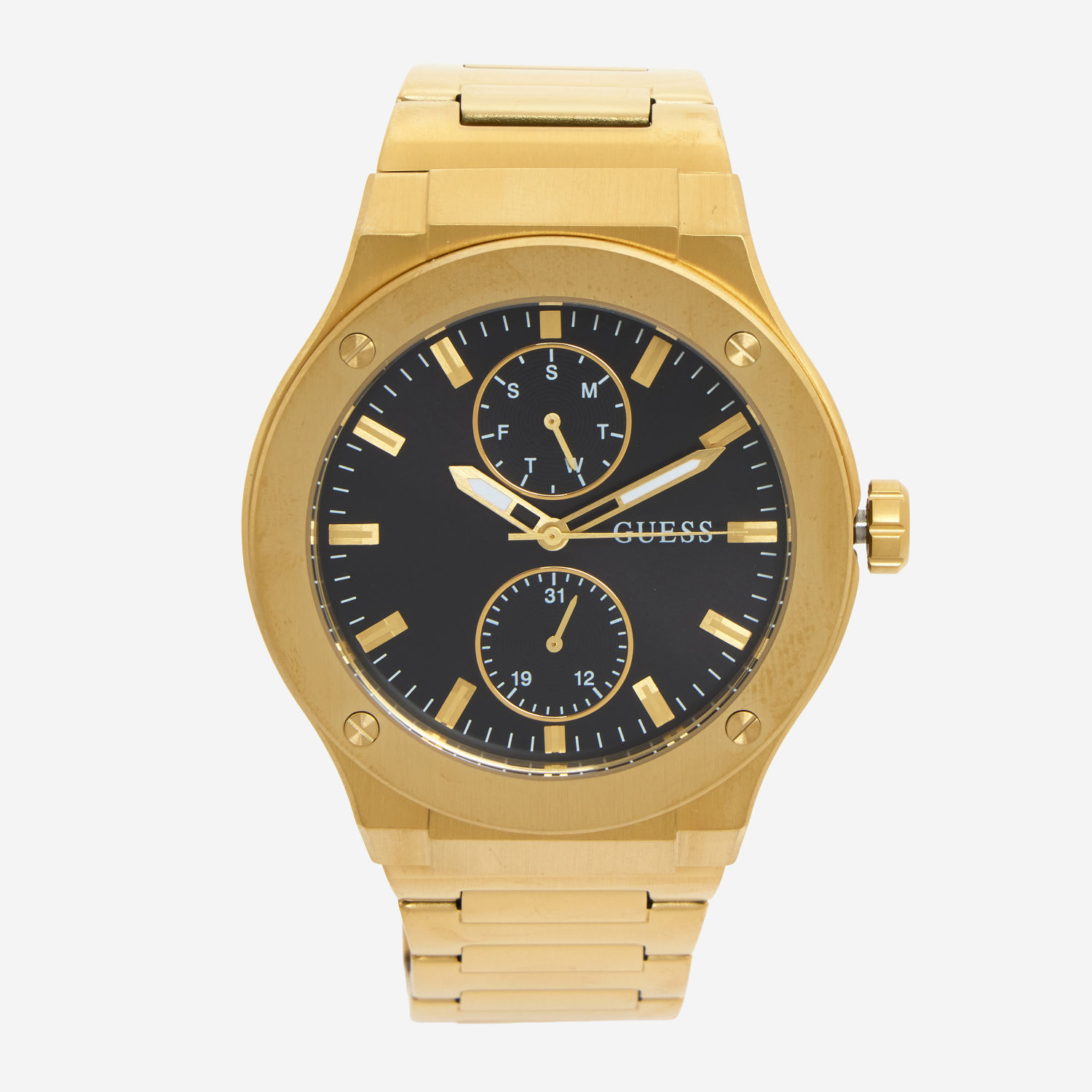  Gold Tone Chronograph Watch