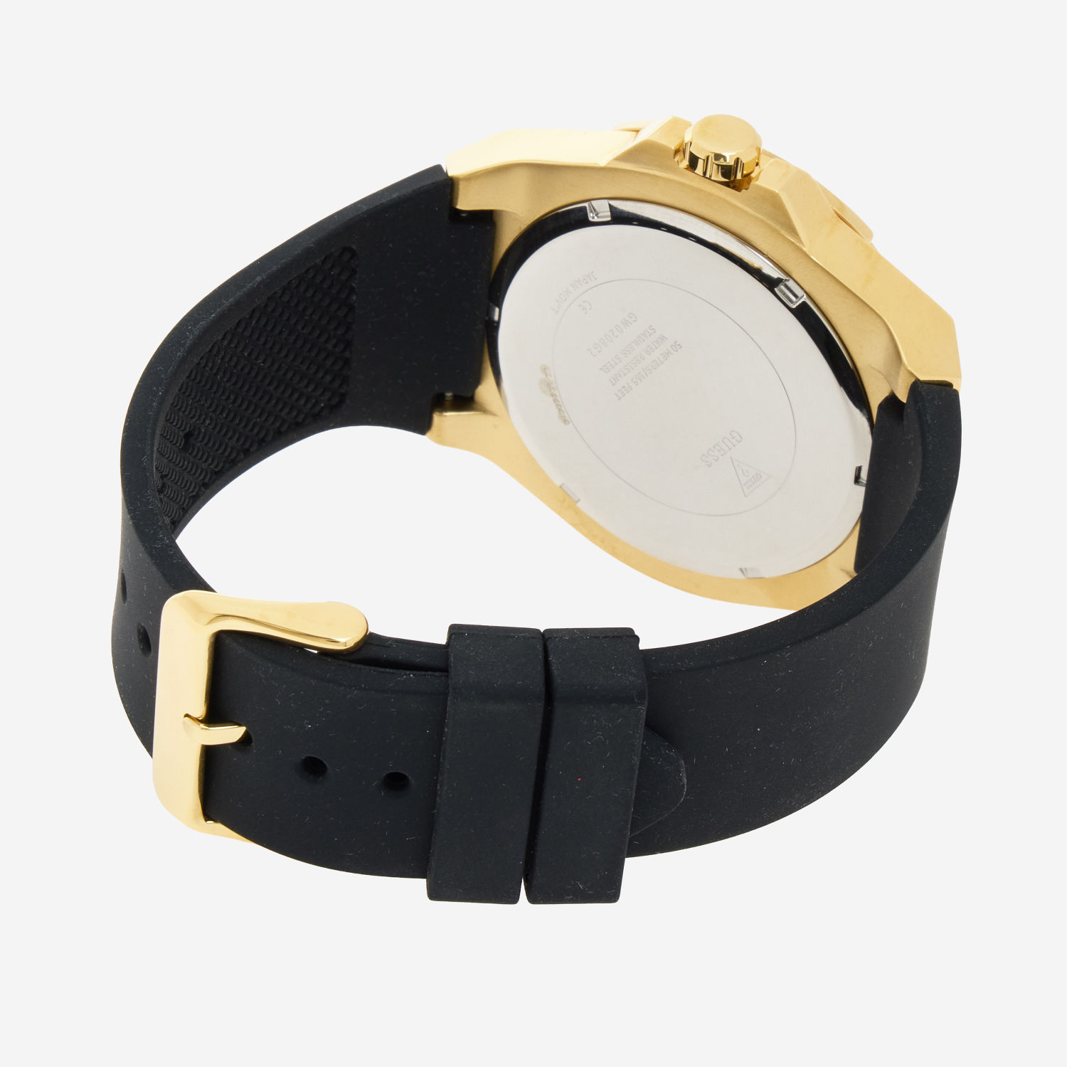  Black & Gold Tone Embellished Chronograph Watch 2
