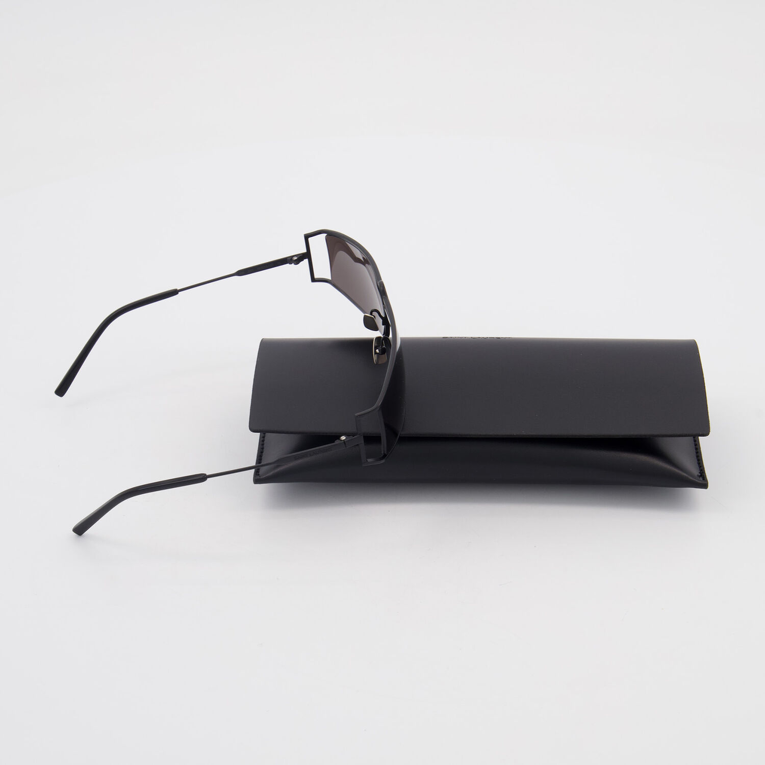  Black SL 606 Rectangle Sunglasses 3