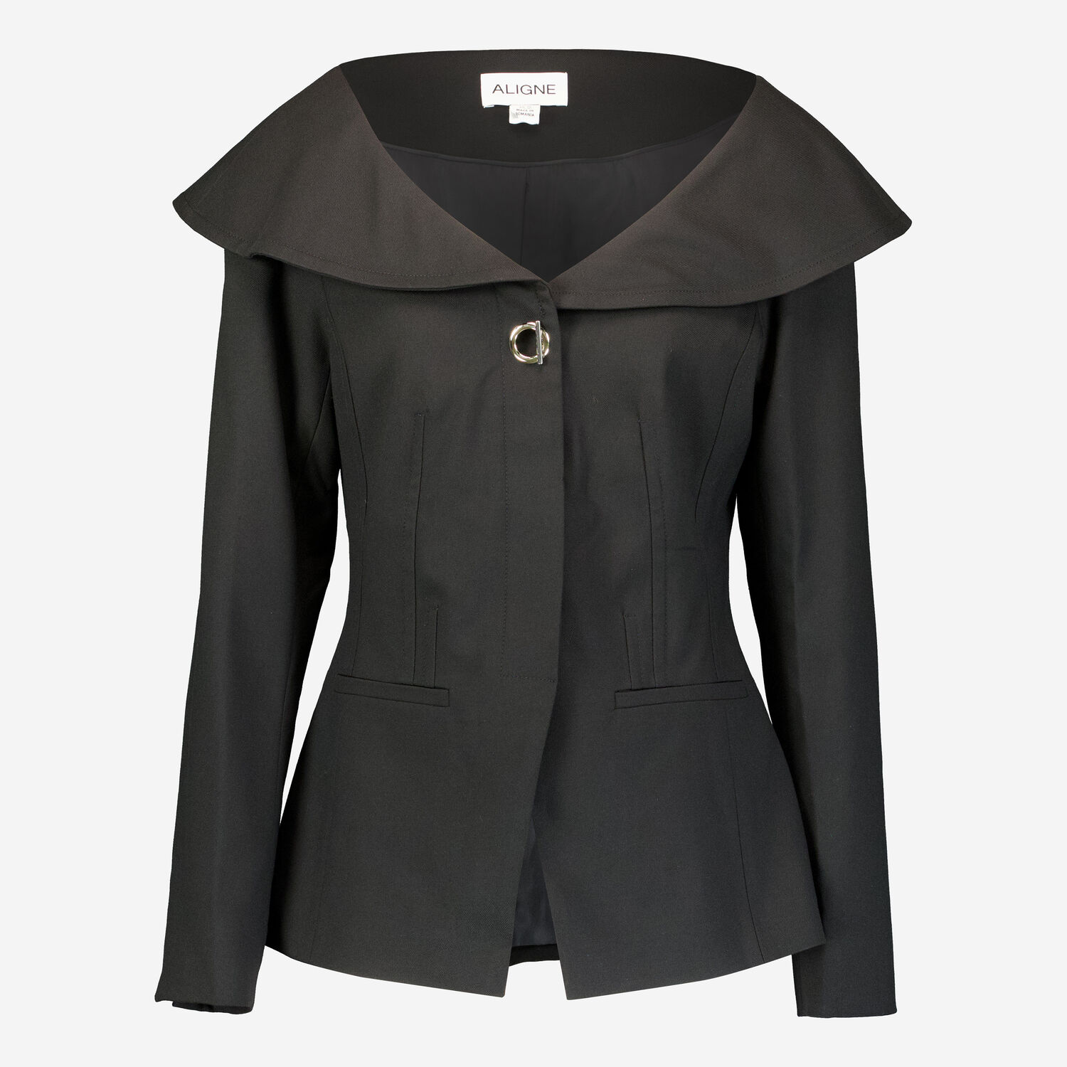  Black Elle Bardot Waisted Blazer