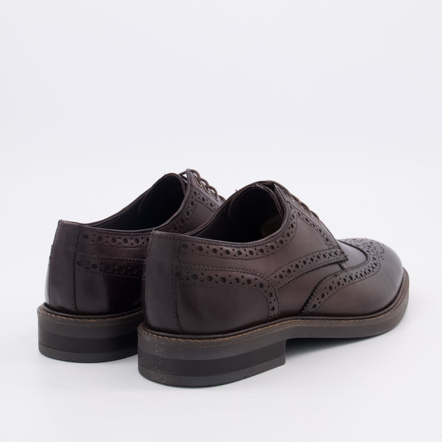 Dark Brown Leather Stokes Derby Brogues 3