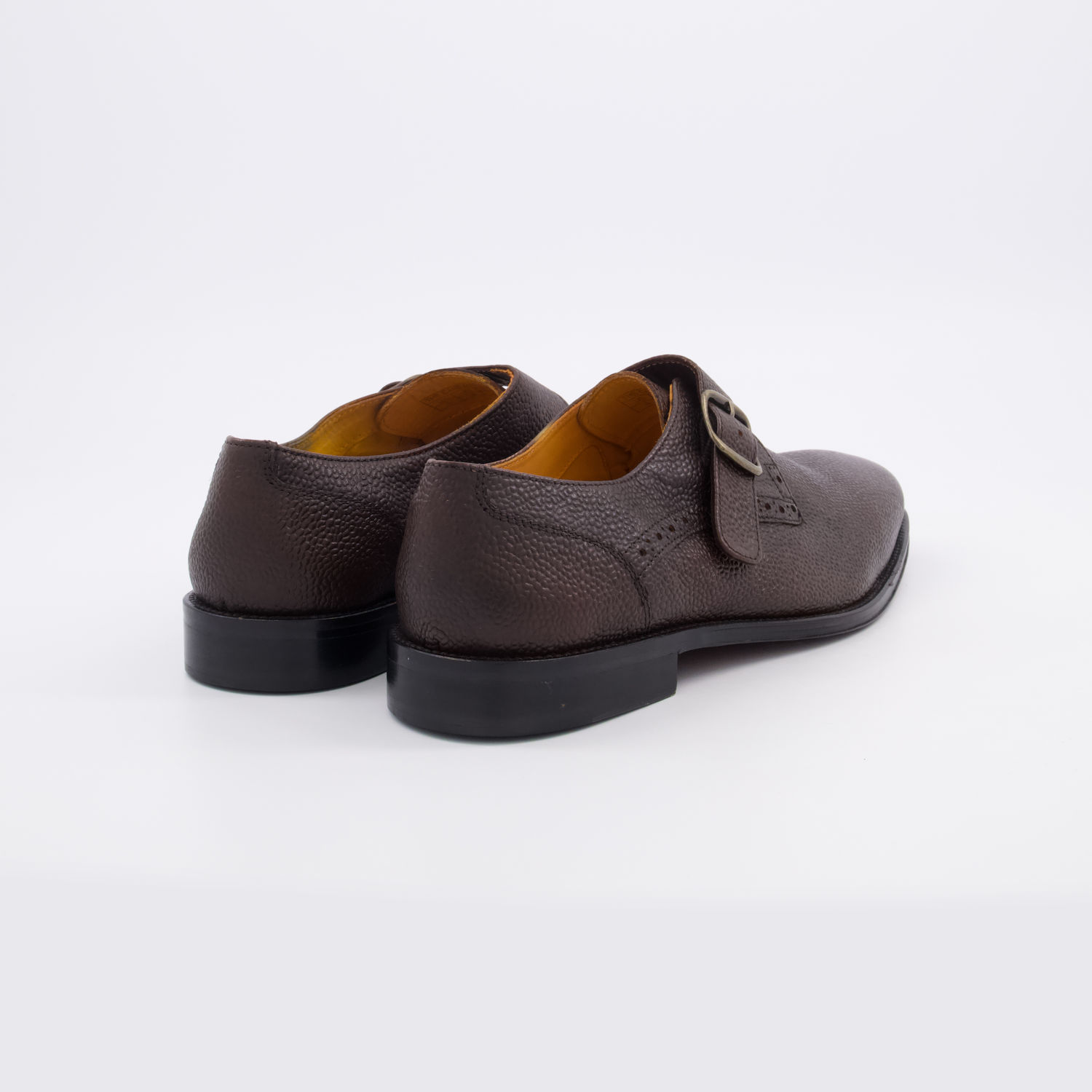  Dark Brown Leather The Cartwright Monk Shoes 2
