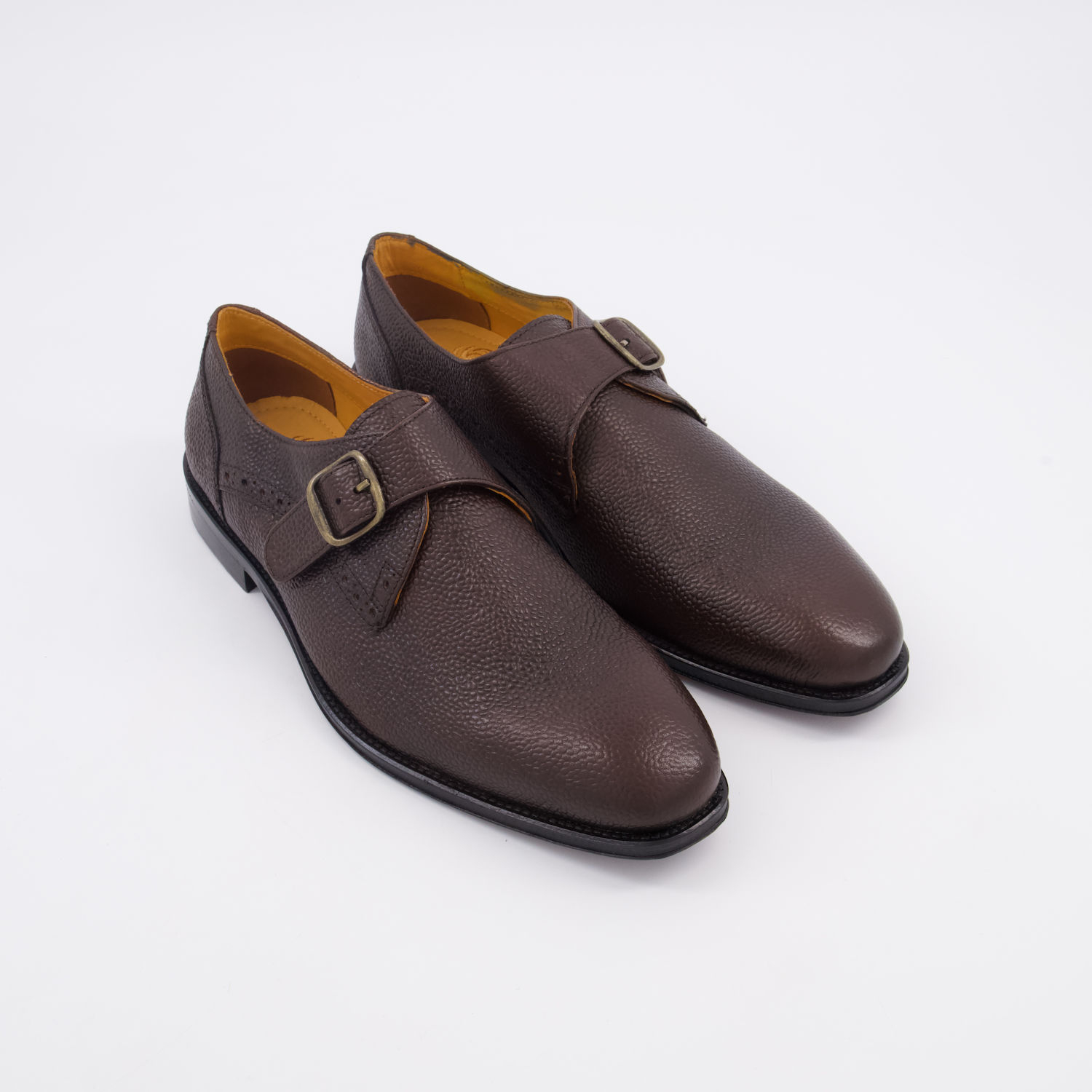  Dark Brown Leather The Cartwright Monk Shoes 3