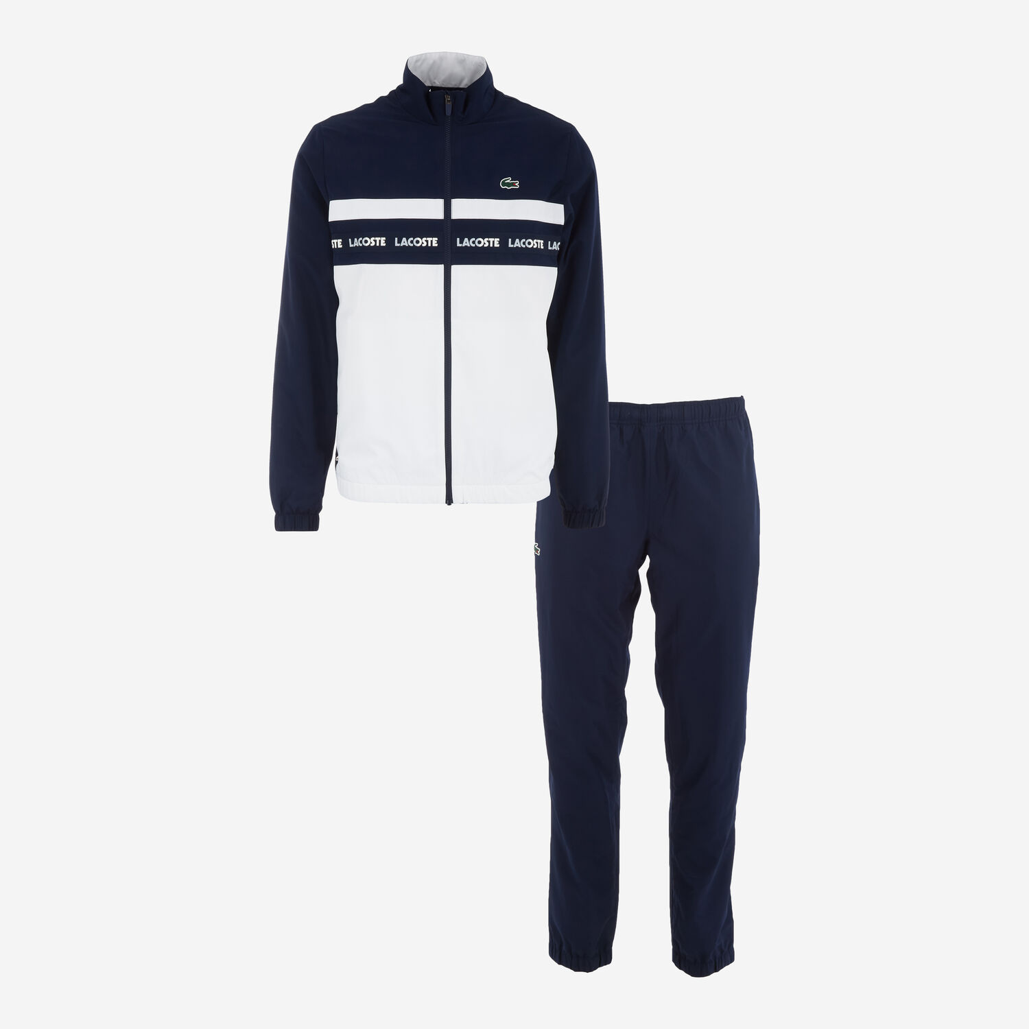  Navy Stripe Zip Through Tracksuit 2