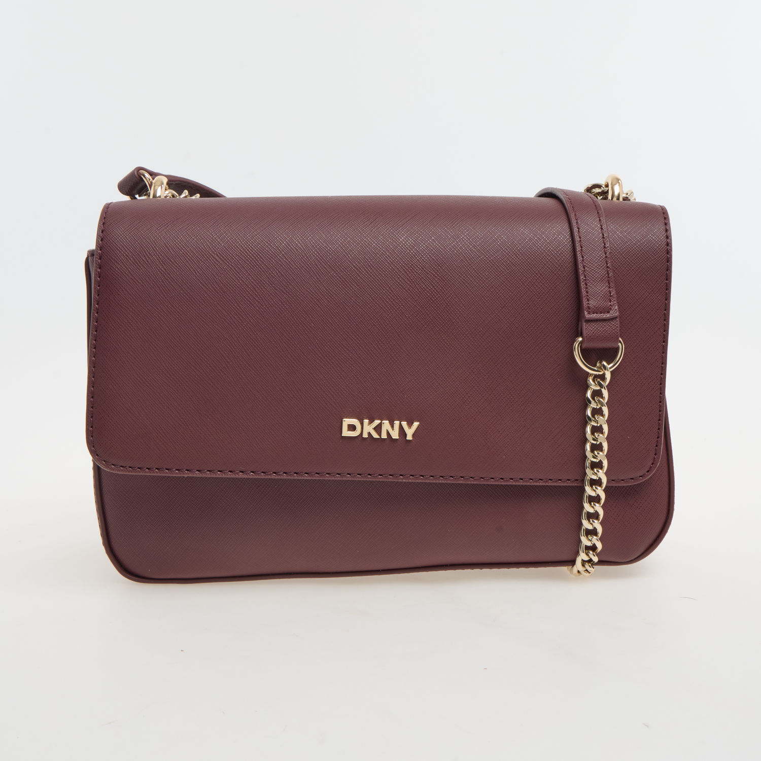 Saffiano Crossbody Shoulder Bag – Burgundy