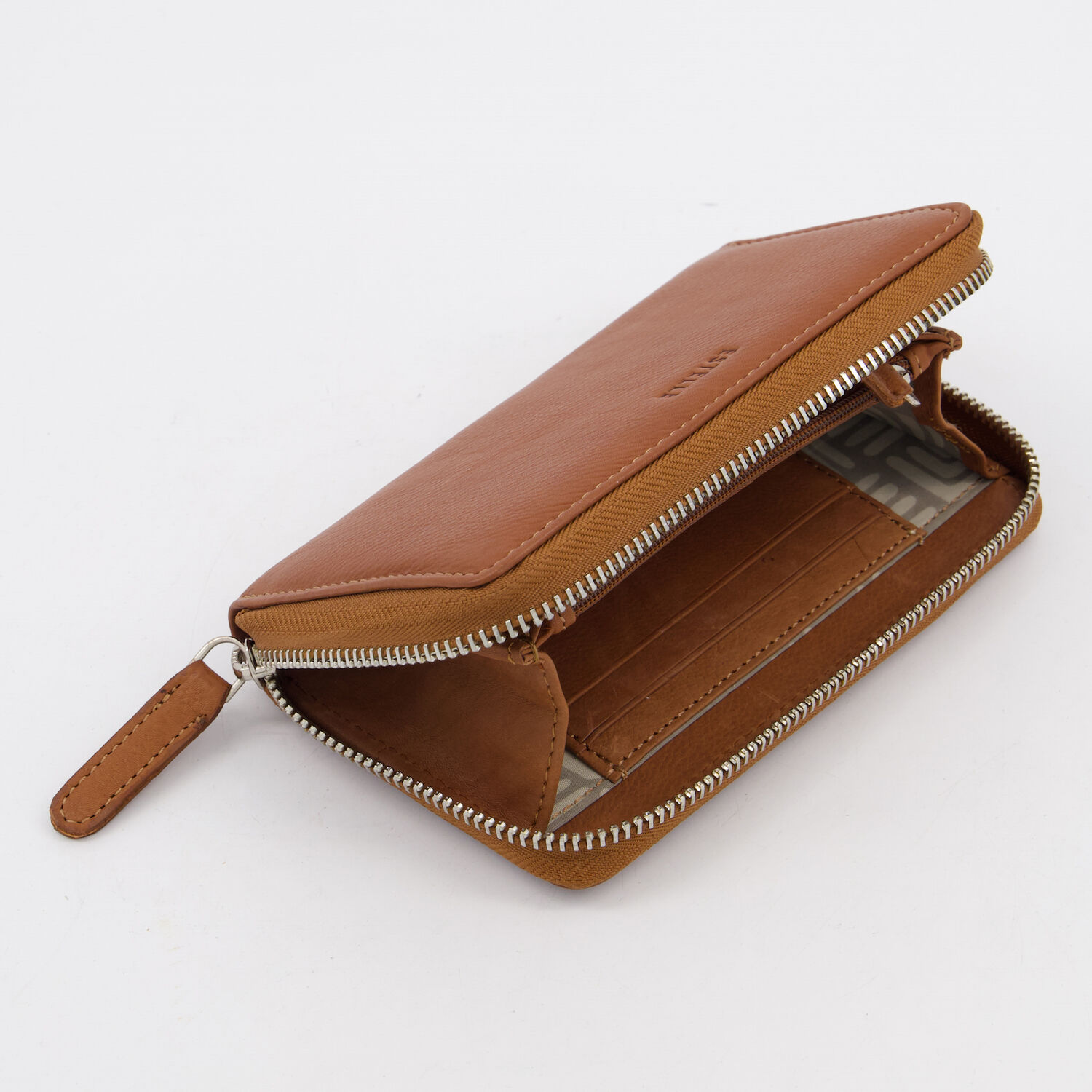 Tan Estelle Leather Zip-Around Purse 2