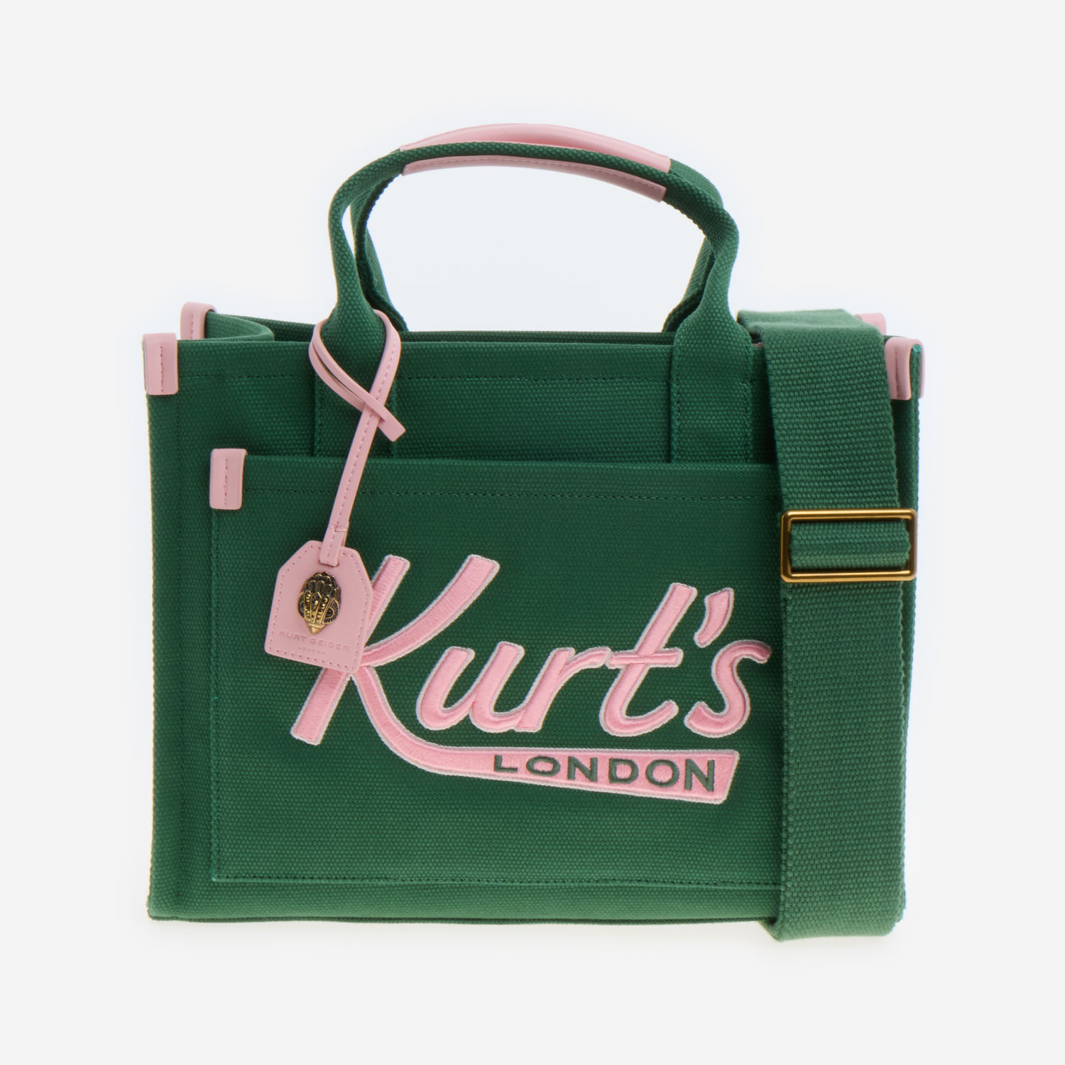 Green & Pink London Logo Canvas Tote Bag