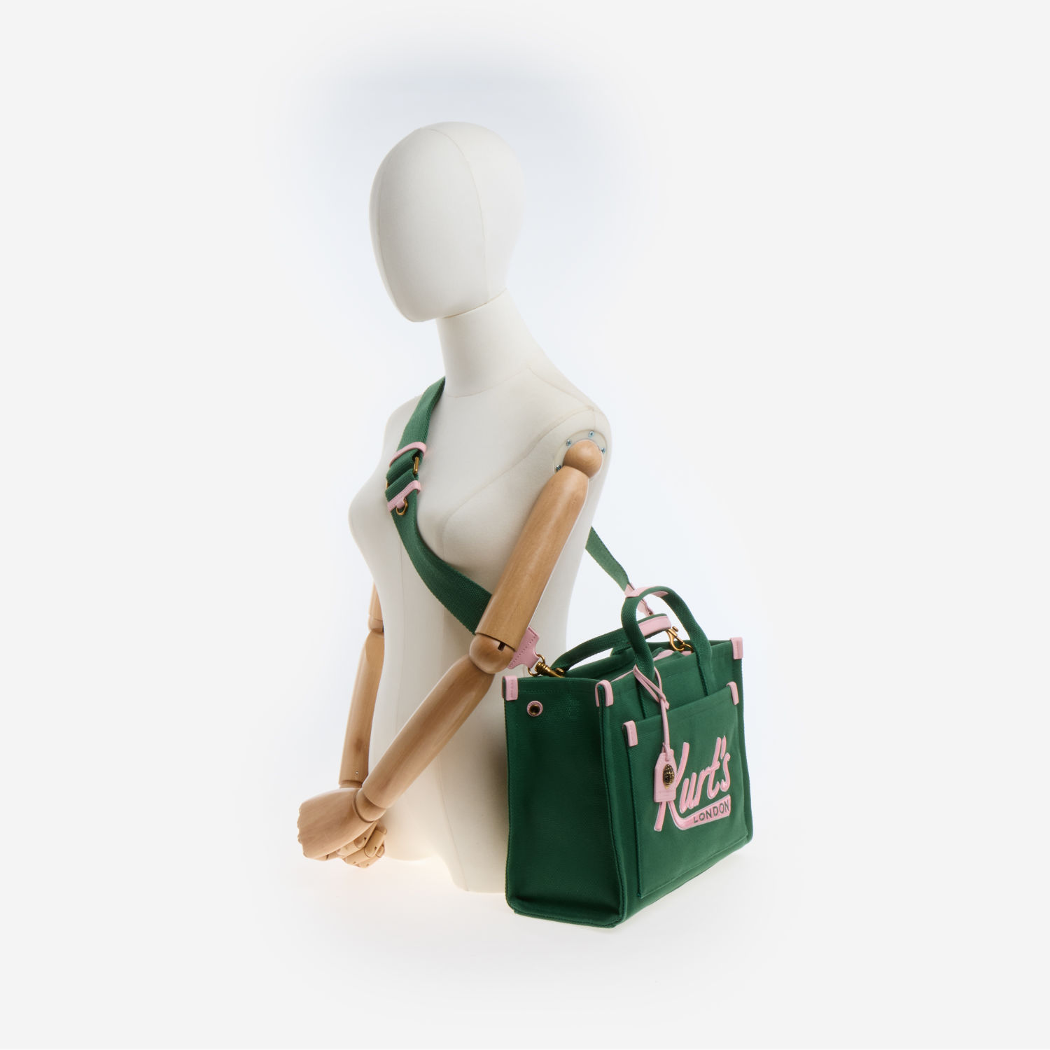 Green & Pink London Logo Canvas Tote Bag 2