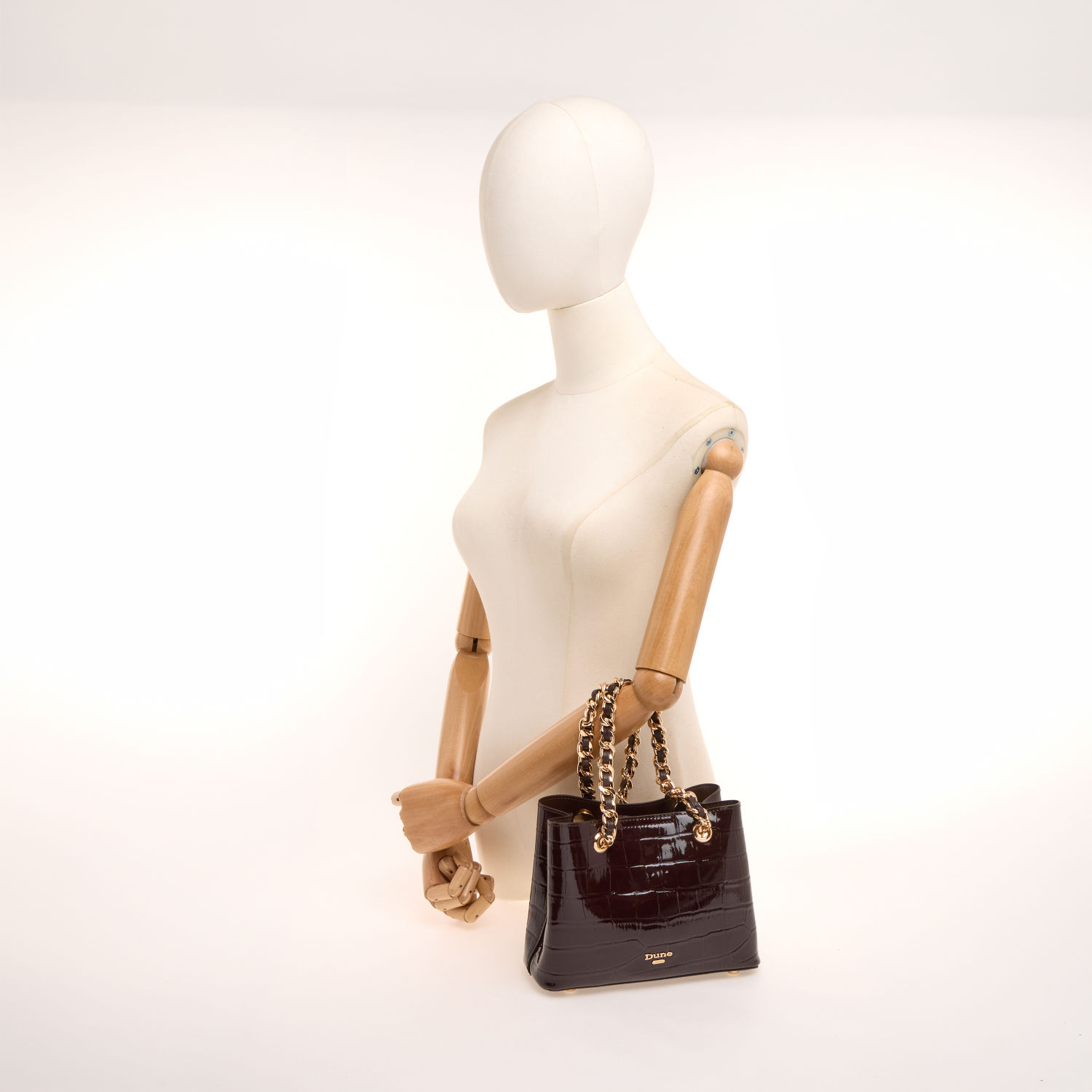 Brown London Croc-Effect Mini Tote Bag 2