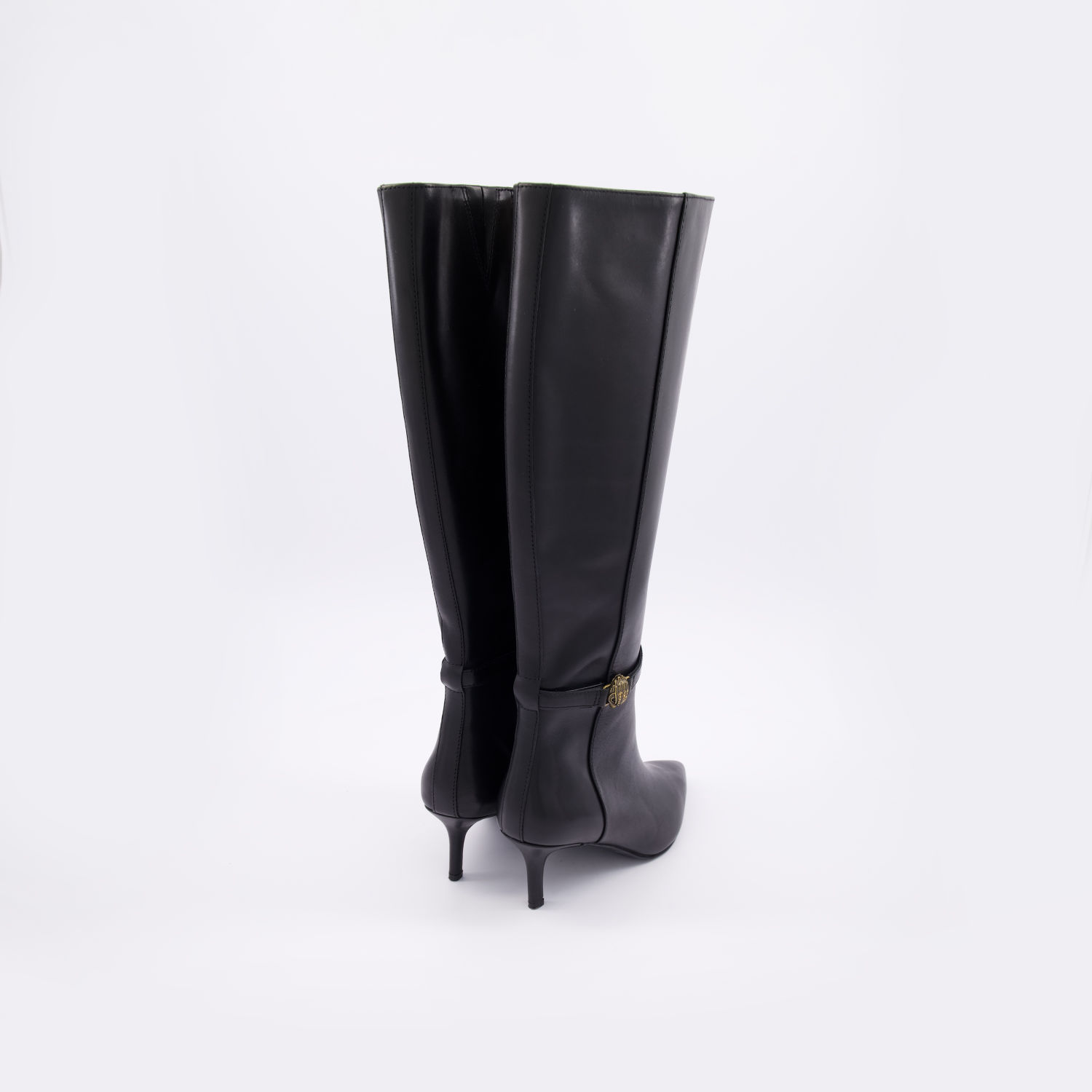Black Leather Knee High Boots 2