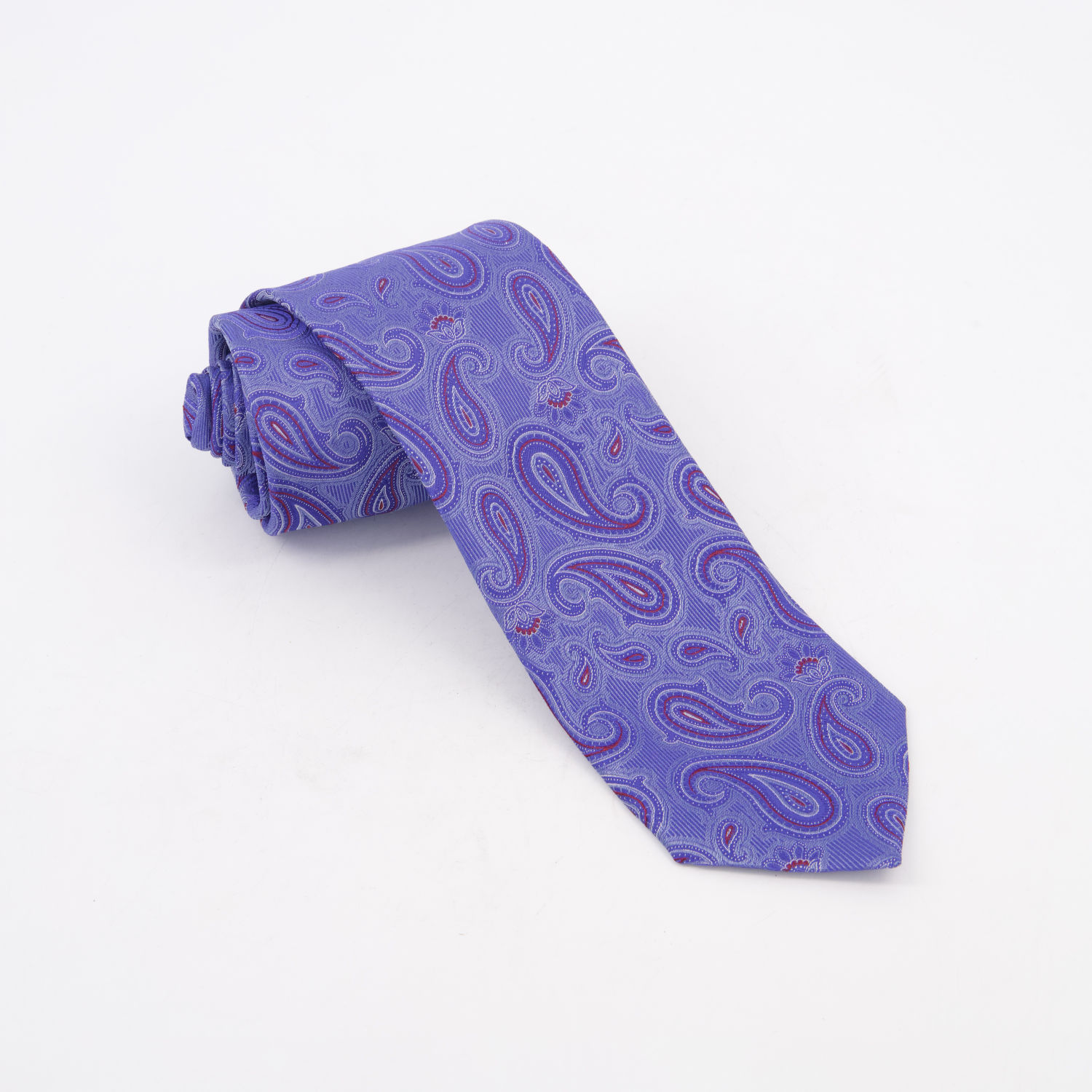 Blue Pure Silk Paisley Tie