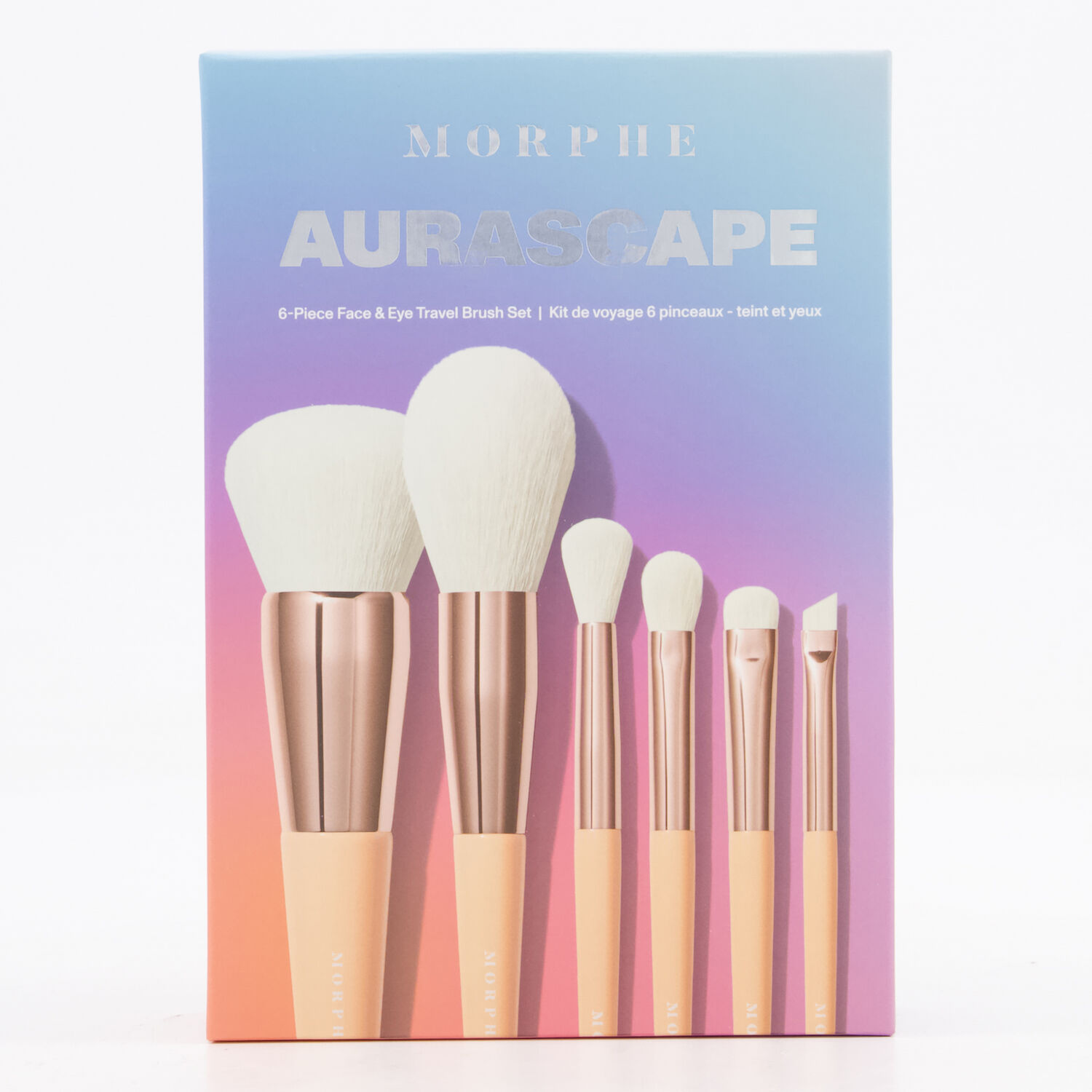 Six Piece Aurascape Travel Brush Set