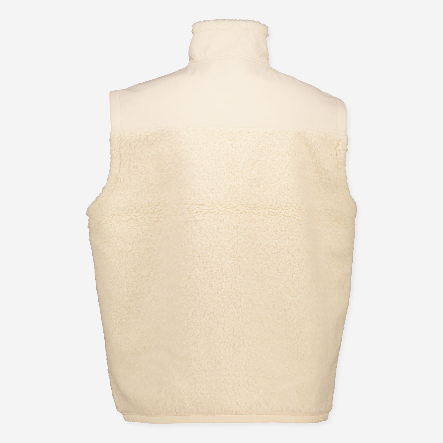 Cream Fluffy Embroidered Logo Gilet 2