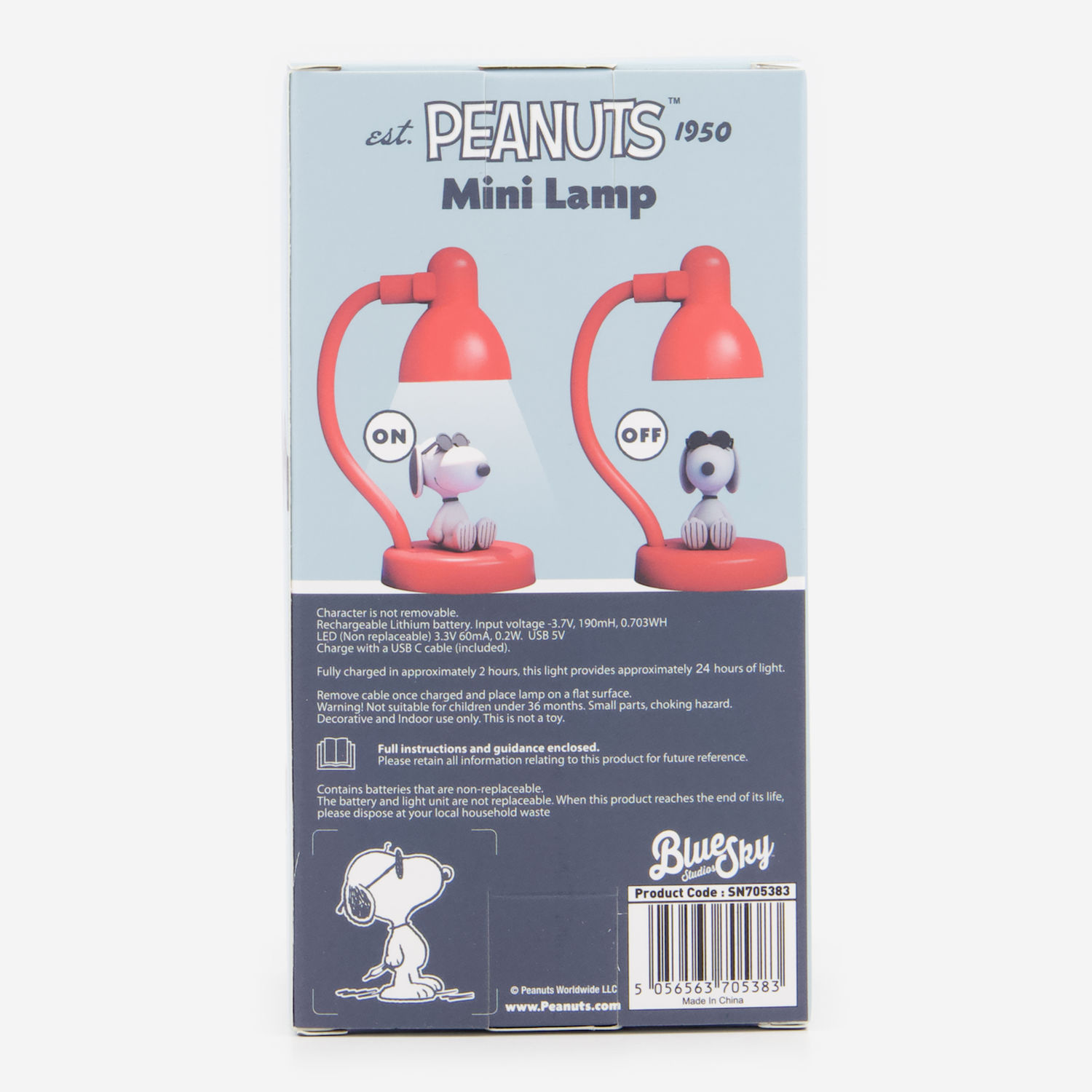 Red Snoopy Mini Lamp 11x6.5cm 2