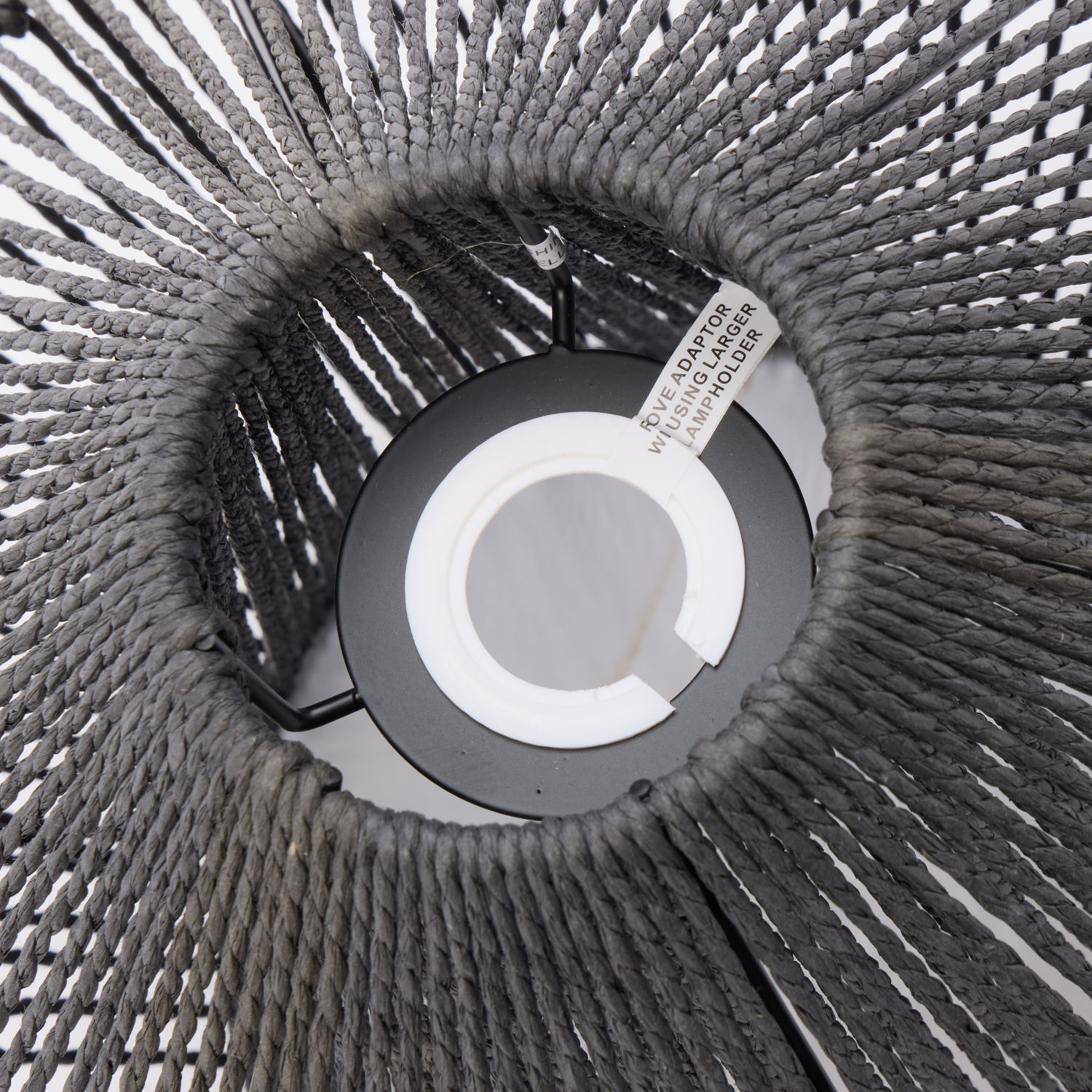 Black Woven Lamp Shade 26x34cm 3