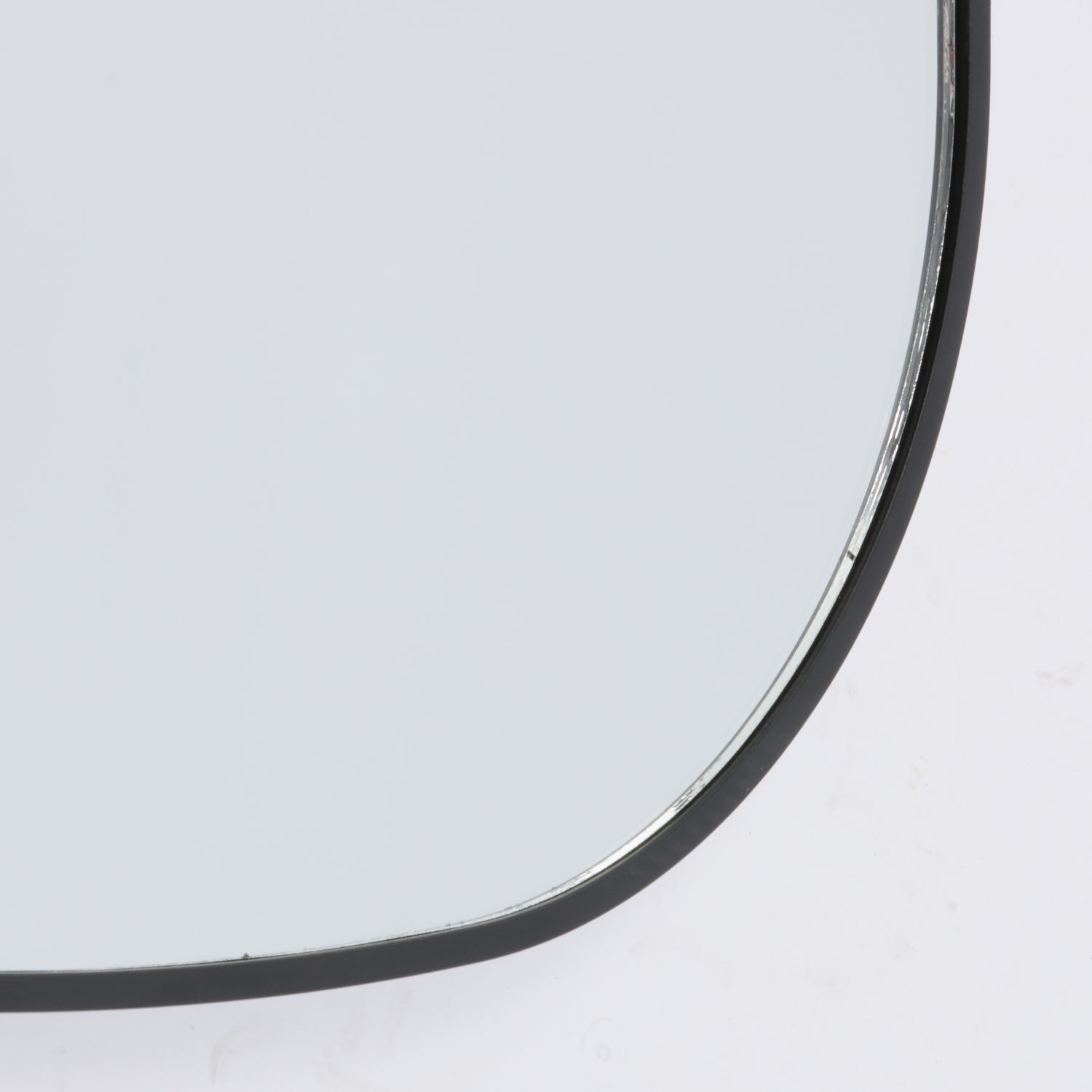 Black Organic Shape Wall Mirror 69x51cm 2