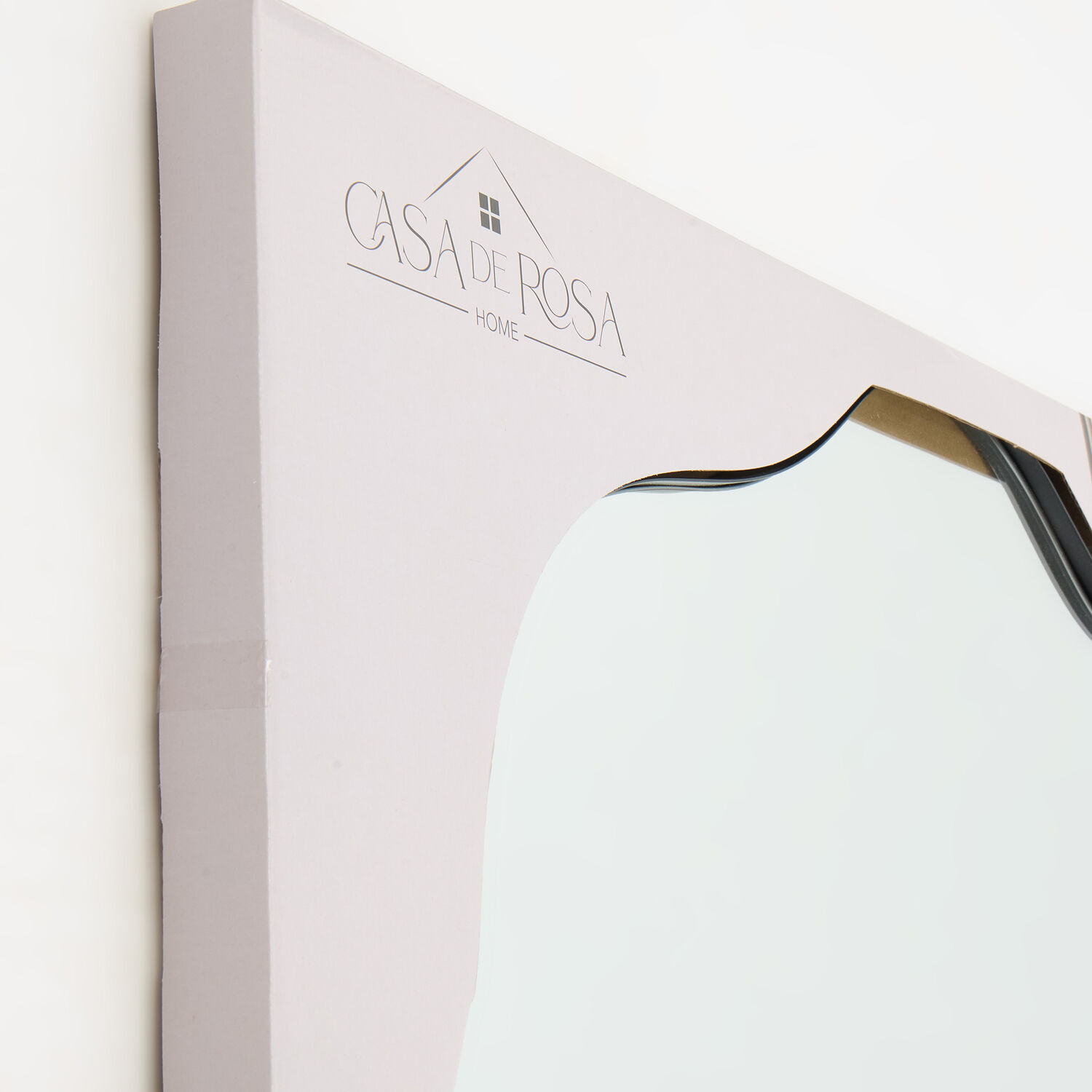 Black Wavy Wall Mirror 76x76cm 2