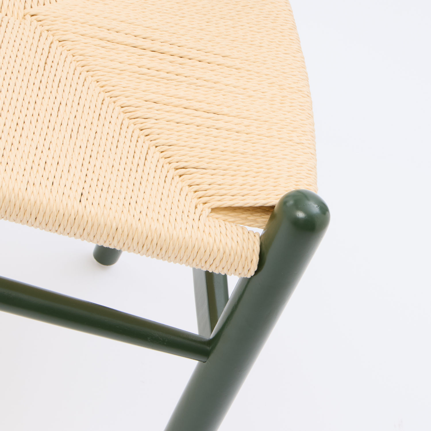 Green & Cream Wishbone Dining Chair 79x57cm 3