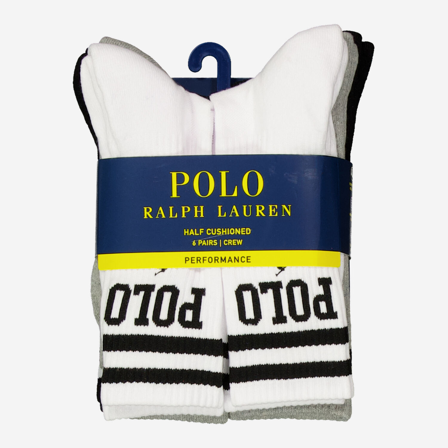 Six Pack Multicolour Striped Top Crew Socks 2