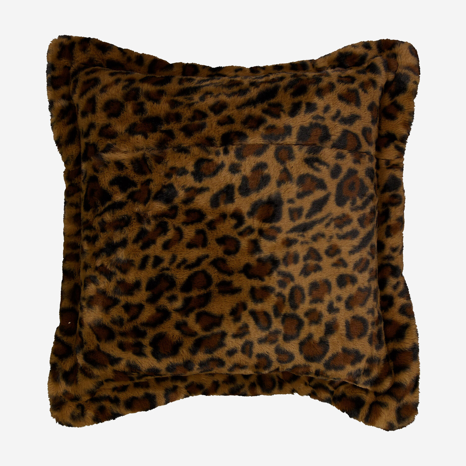Brown Leopard Patterned Heavyweight Cushion 55x55cm 2
