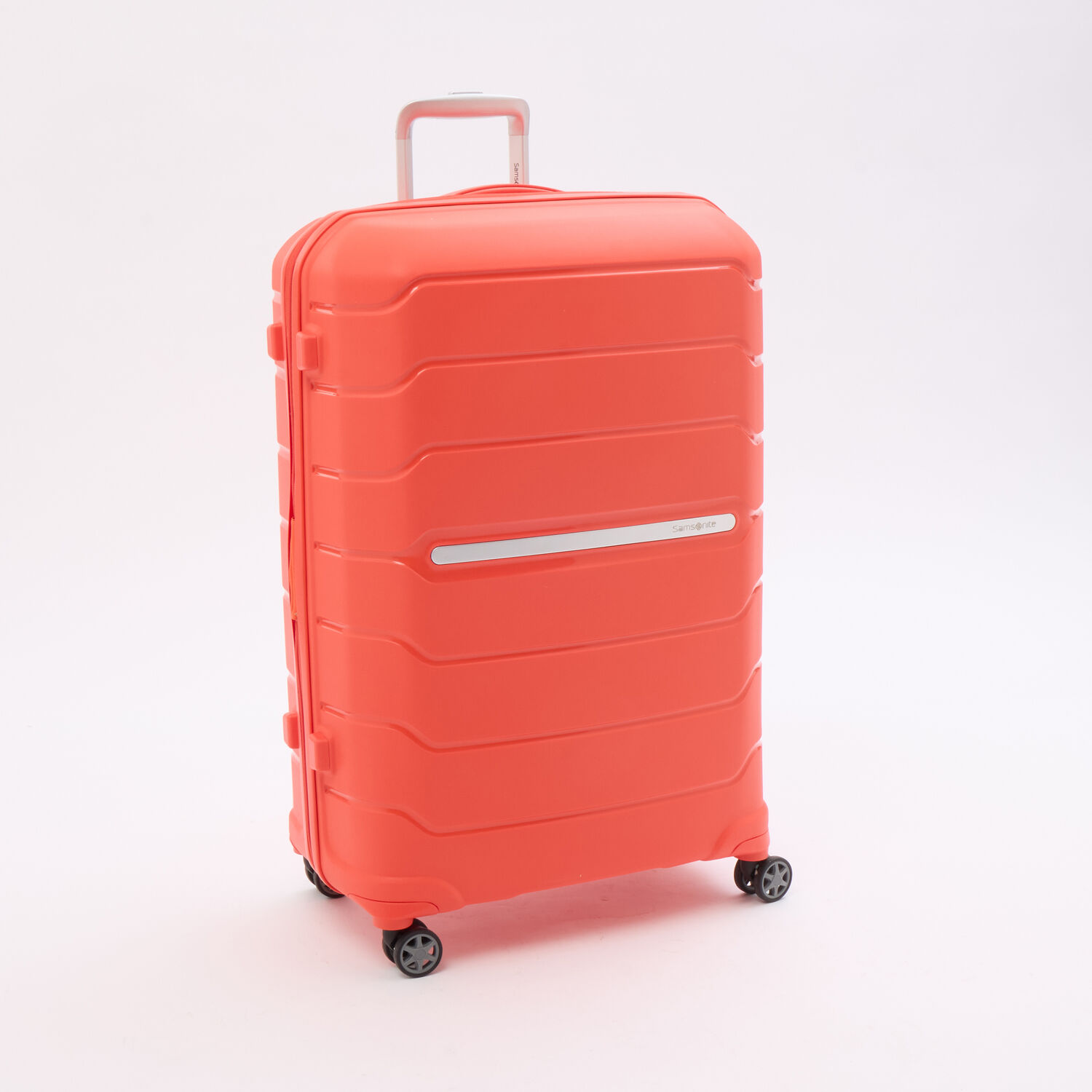  Large Tangerine Red Flux Hardshell Suitcase