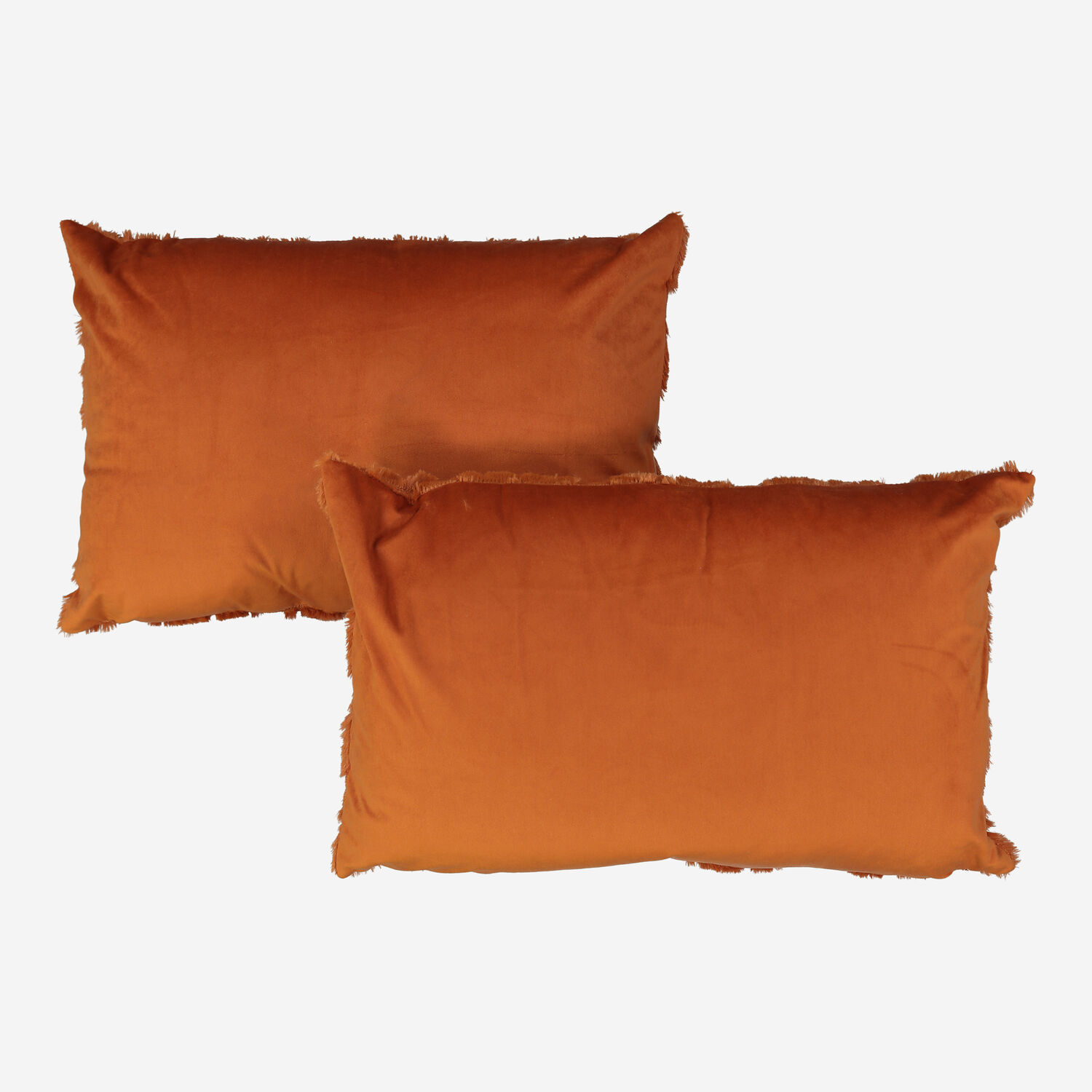 Two Pack Orange Pumpkin Pattern Cushion 60x40cm 2