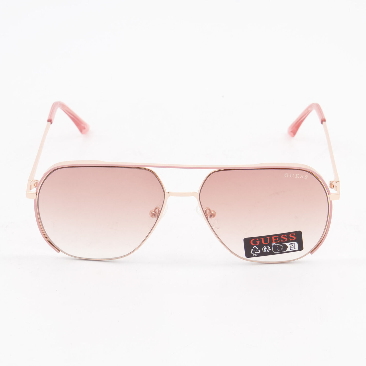 Pink & Rose Gold Tone GO00064S Aviator Sunglasses