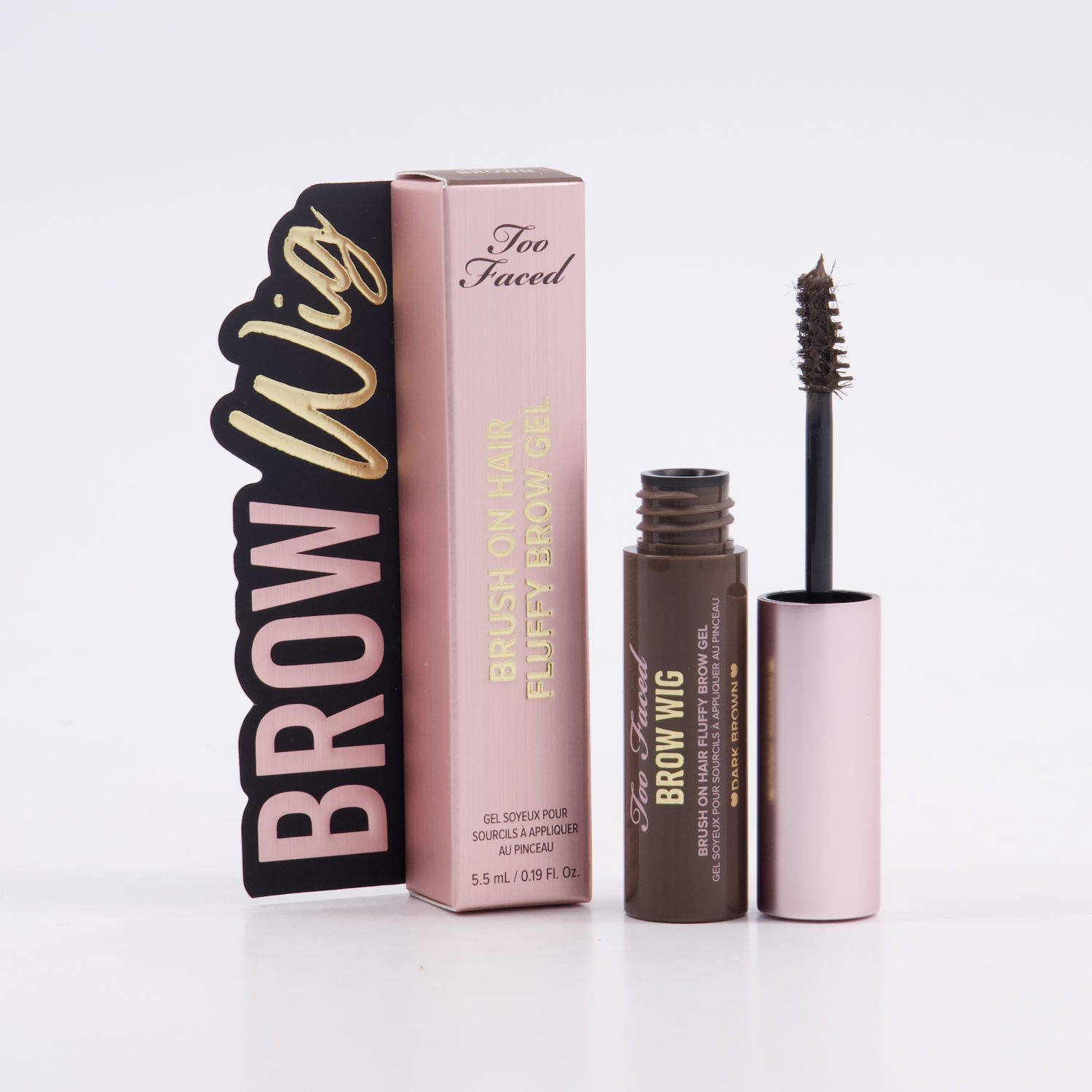 Dark Brown Brush On Hair Fluffy Brow Gel 5.5ml