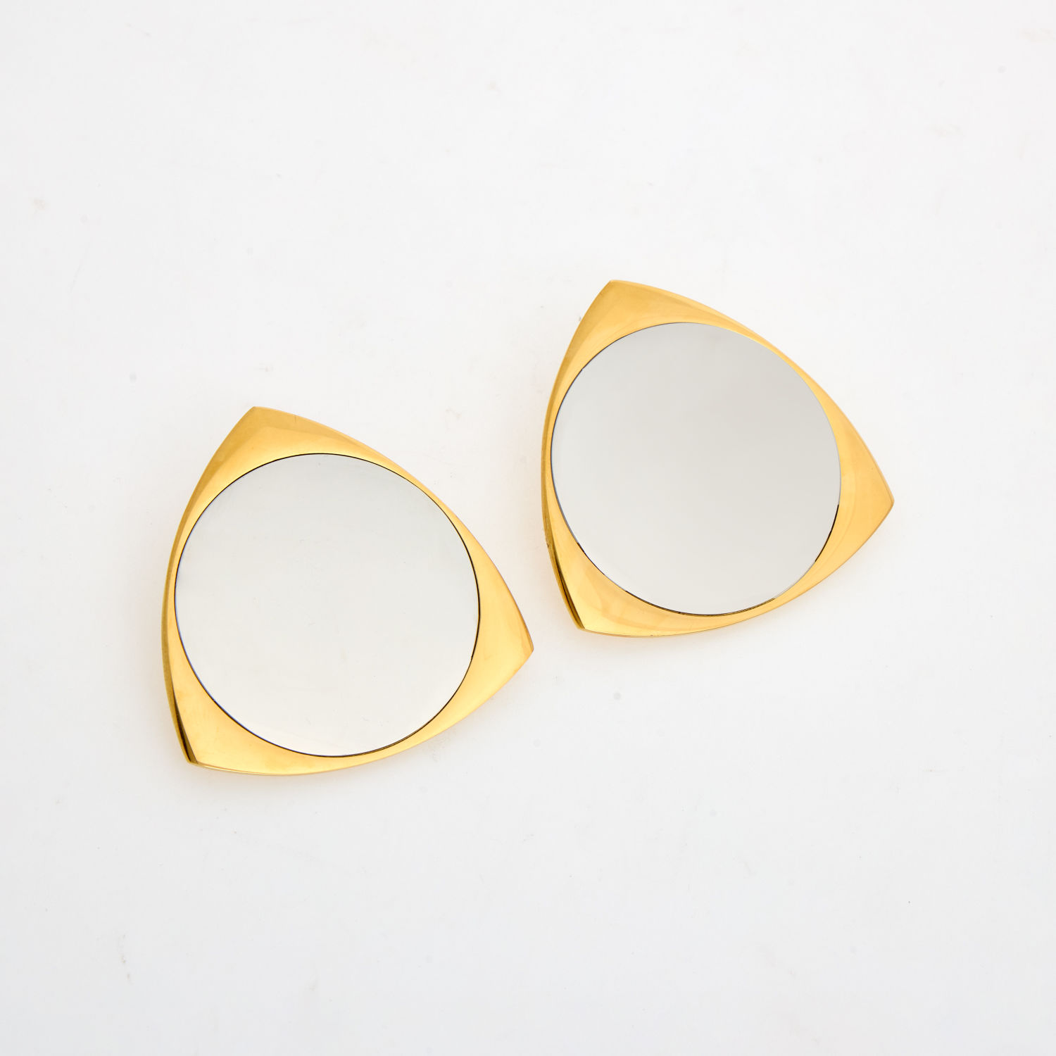 18ct Gold Plated Triangle Stud Earrings