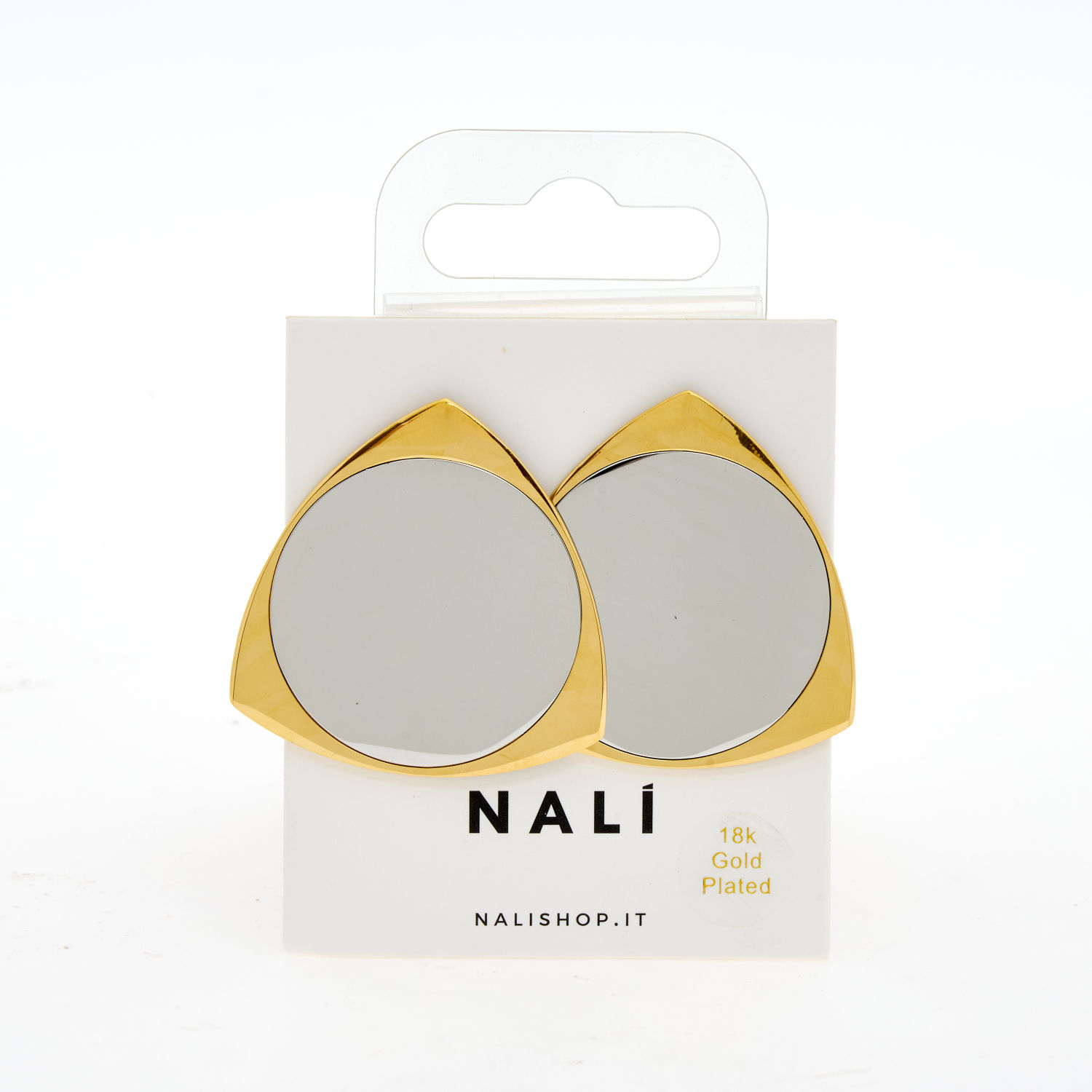 18ct Gold Plated Triangle Stud Earrings 3