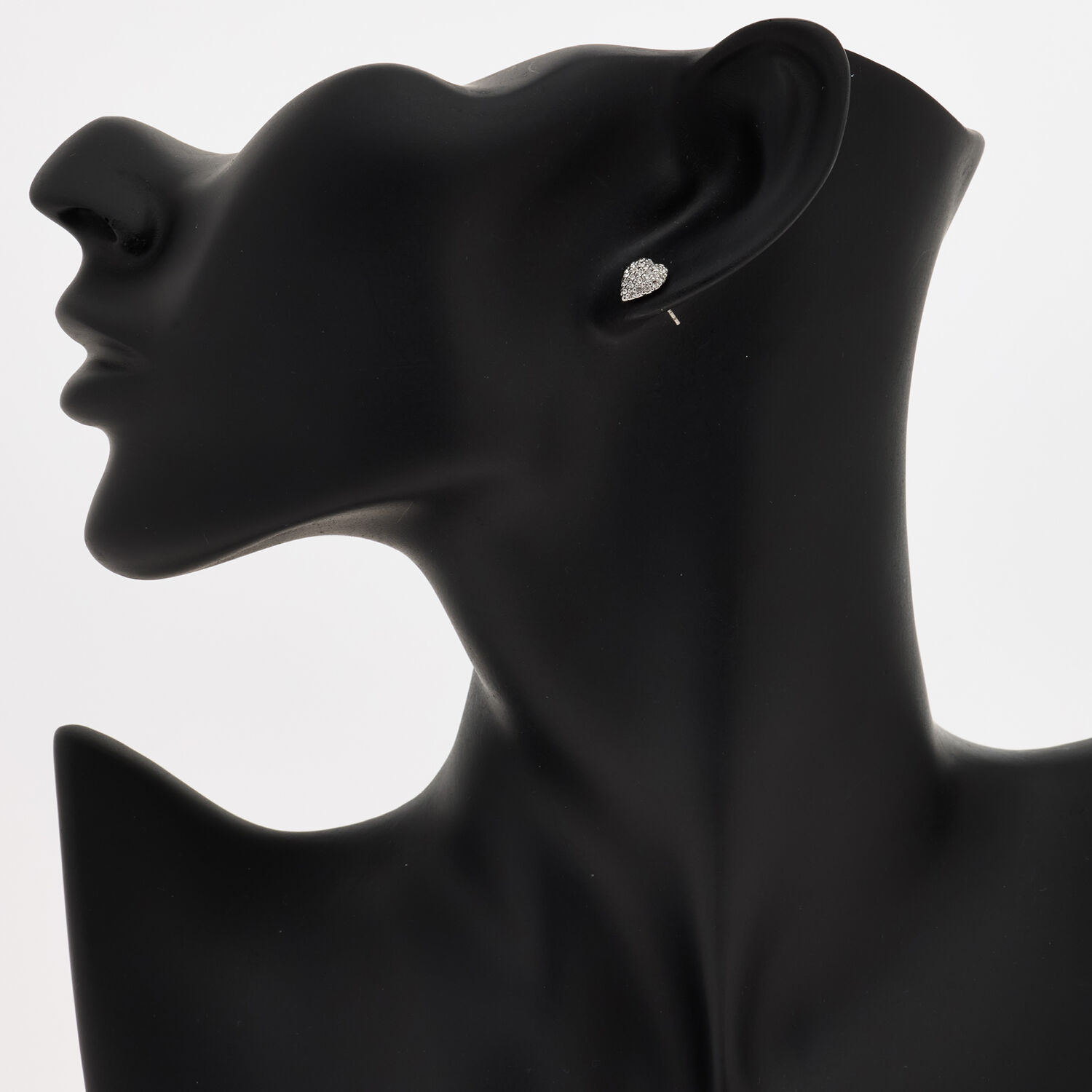 Silver Tone Adorra Sweetheart Stud Earrings 2