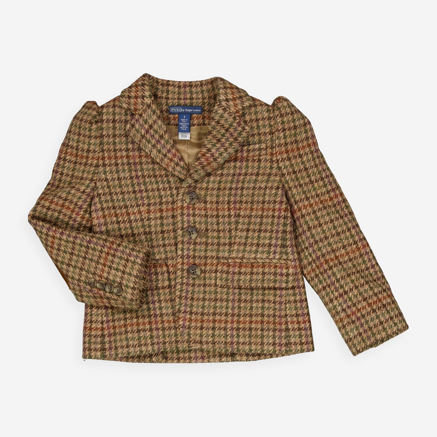 Brown Wool & Alpaca Dogtooth Blazer