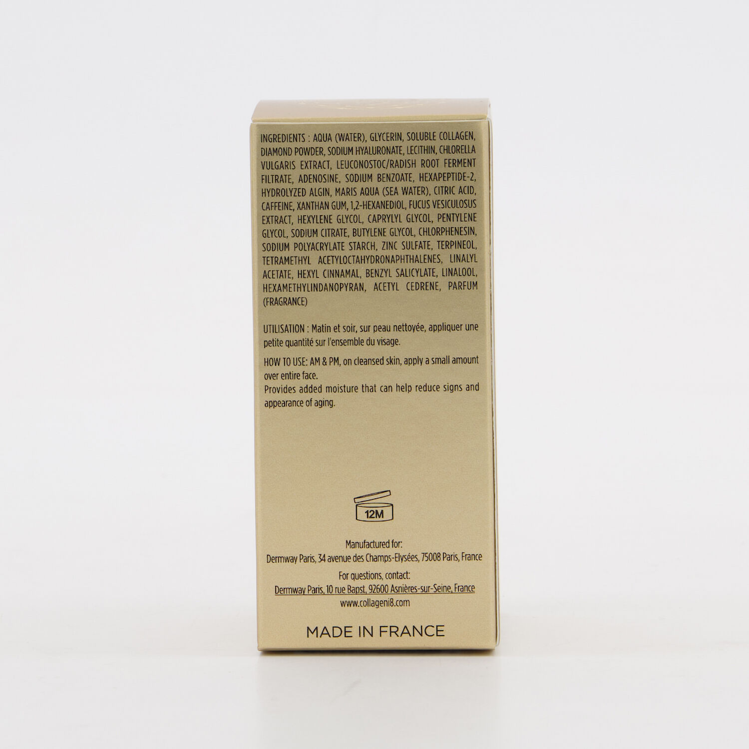 Collagen i8 Paris Supreme Anti-Wrinkle Serum with Collagen, Diamond & Hyaluronic Acid 30ml 2