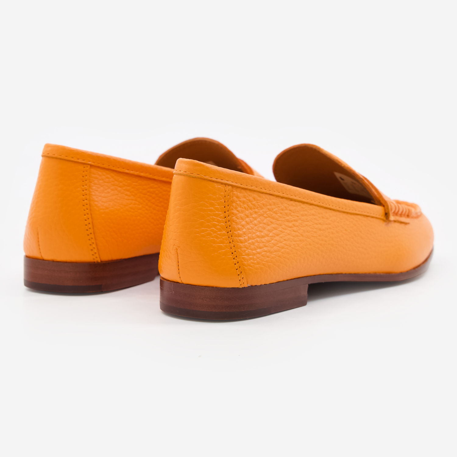 Orange Leather Loafers 2