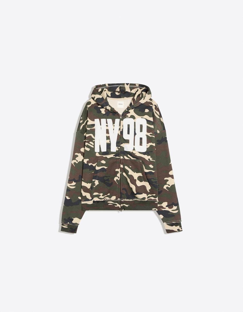 Zip-up Hoodie With Print