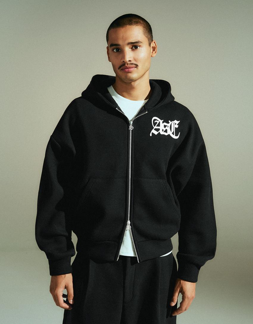 Waffle Embroidered Hoodie 2