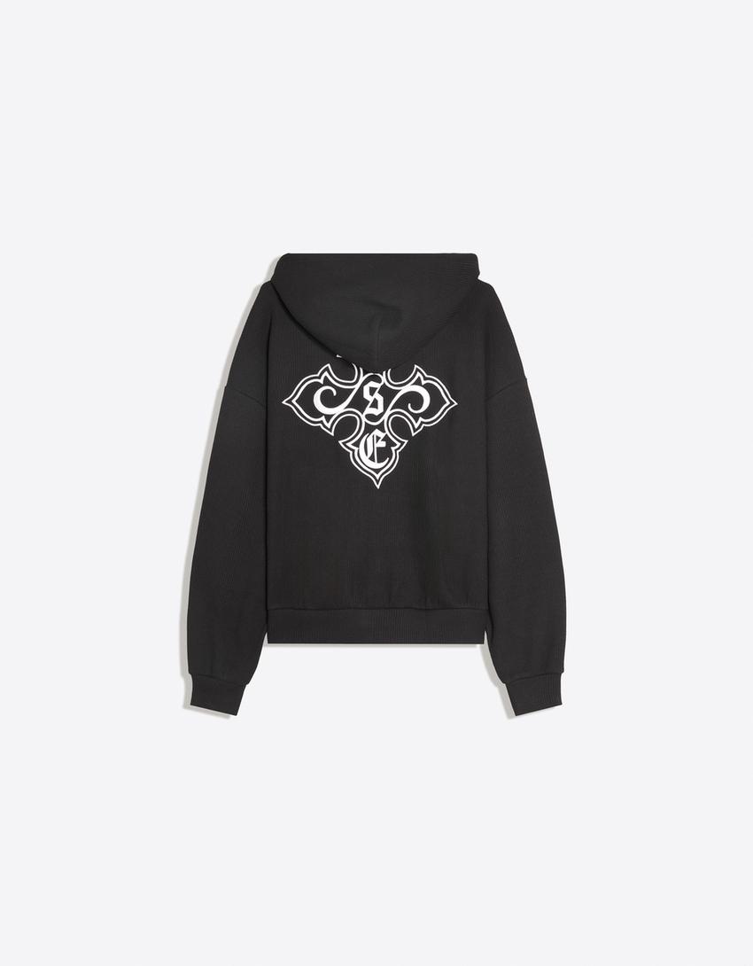 Waffle Embroidered Hoodie 4