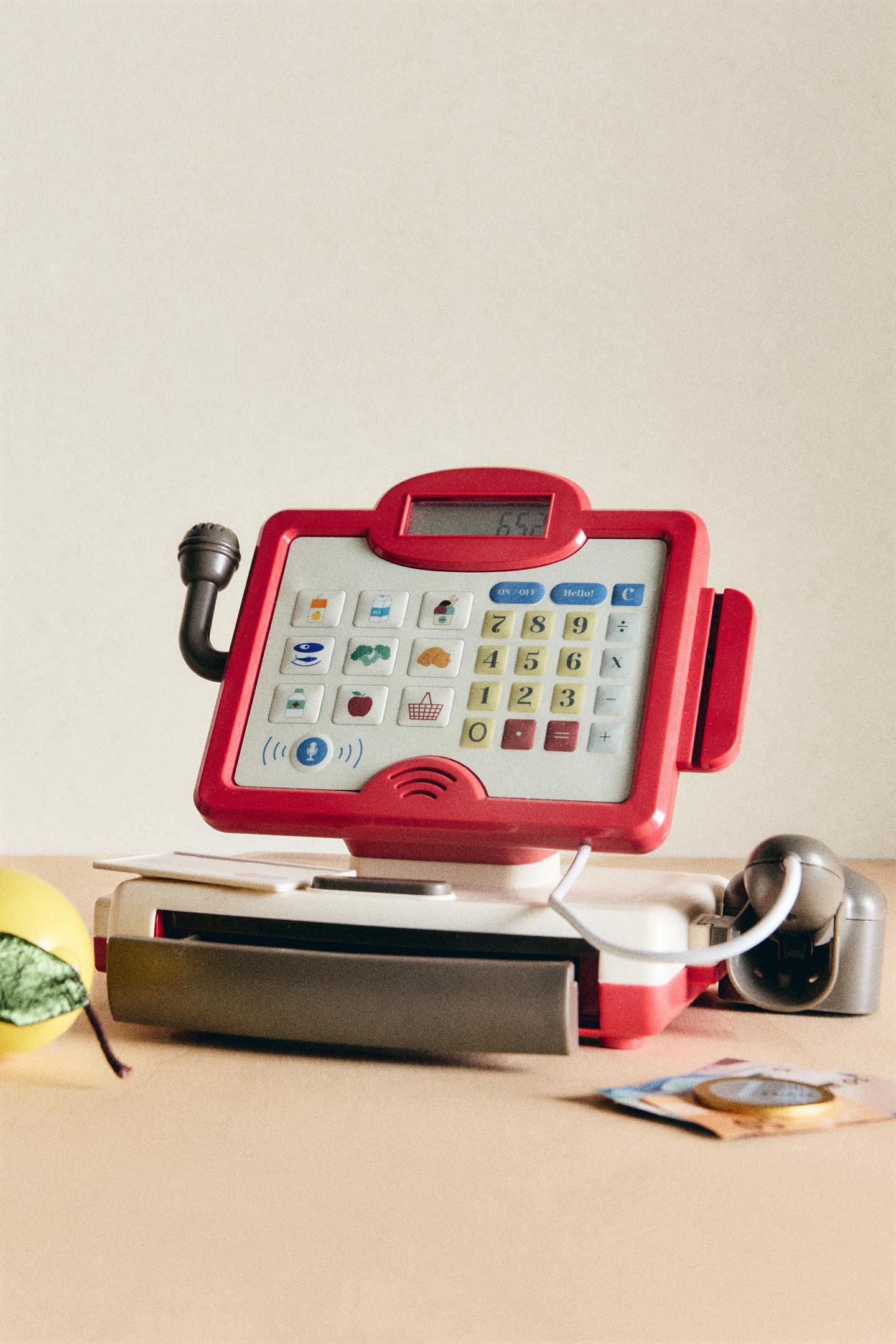 Wooden Pretend Play Cash Register Set 5