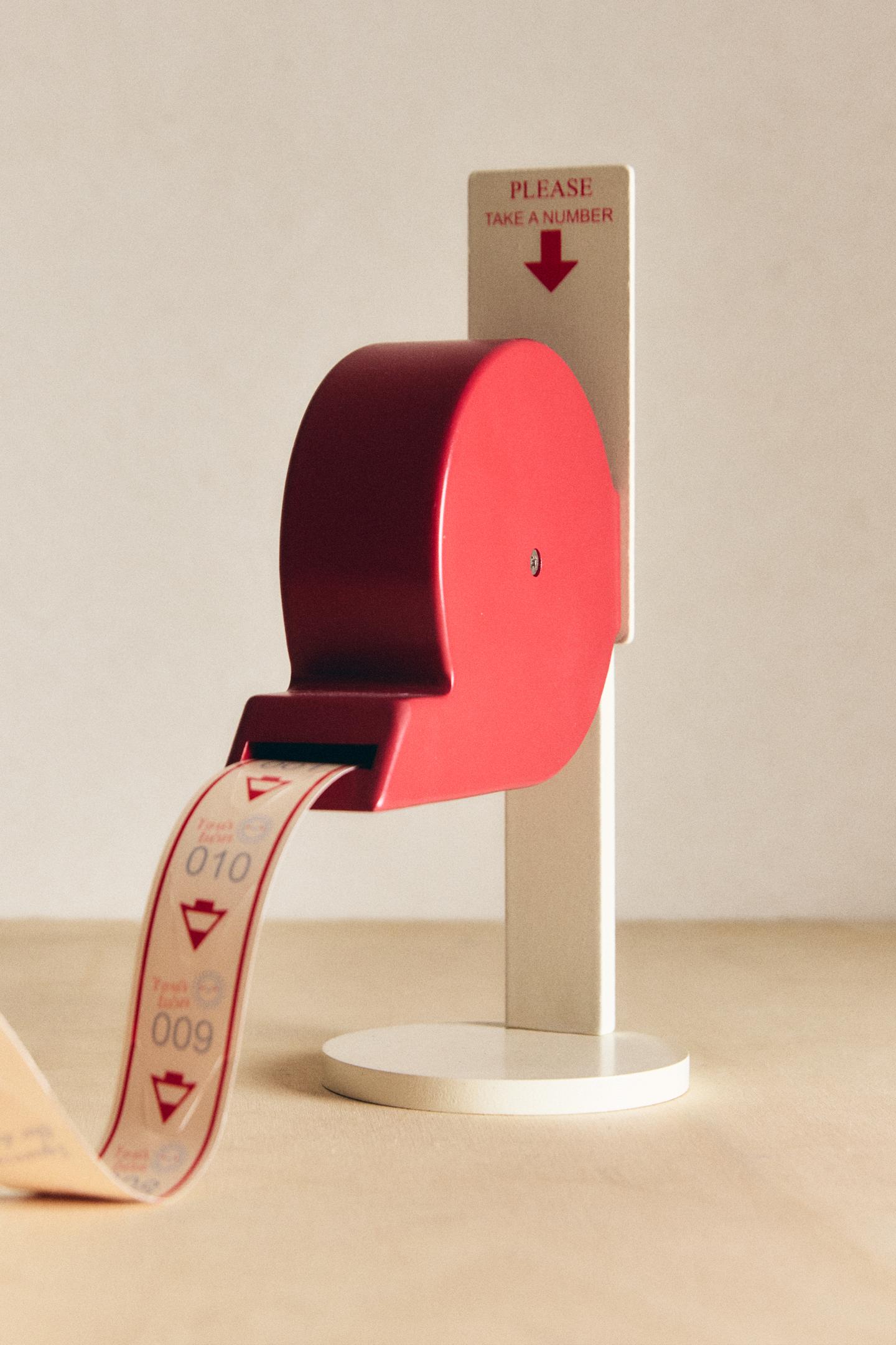 Wooden Pretend Play Queue Ticket Dispenser 5