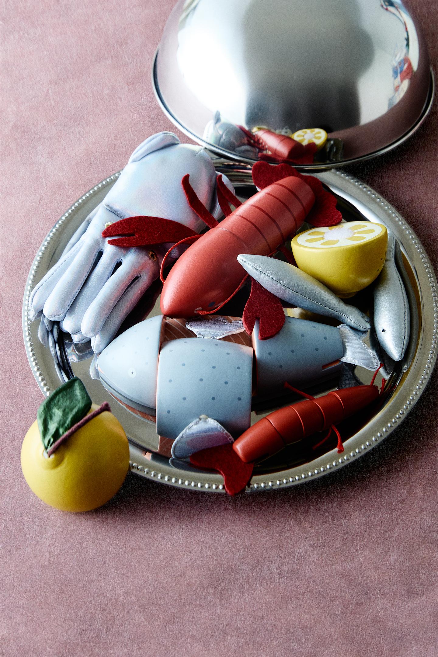 Wooden Seafood Market Pretend Play Food Set 7
